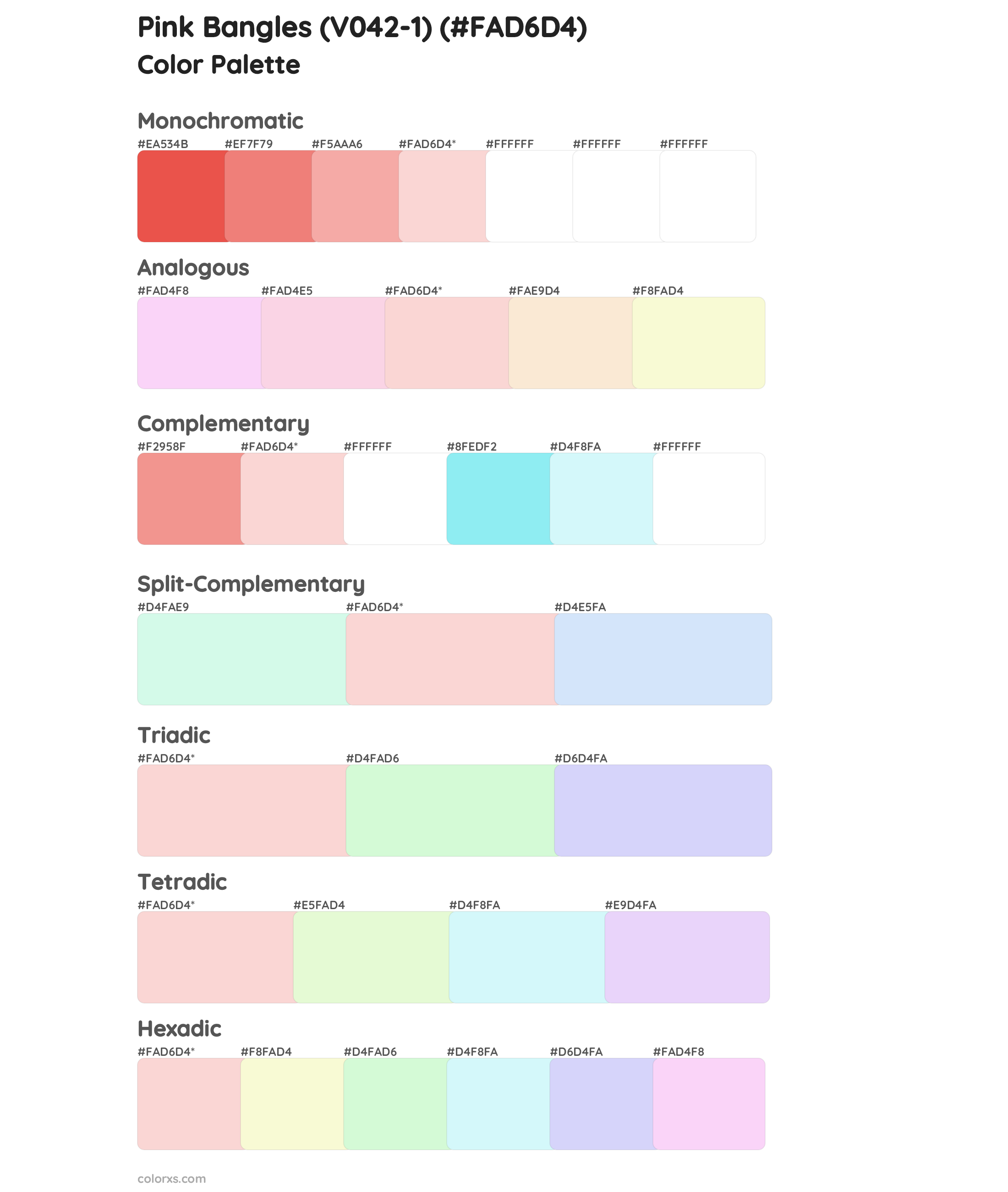 Pink Bangles (V042-1) Color Scheme Palettes