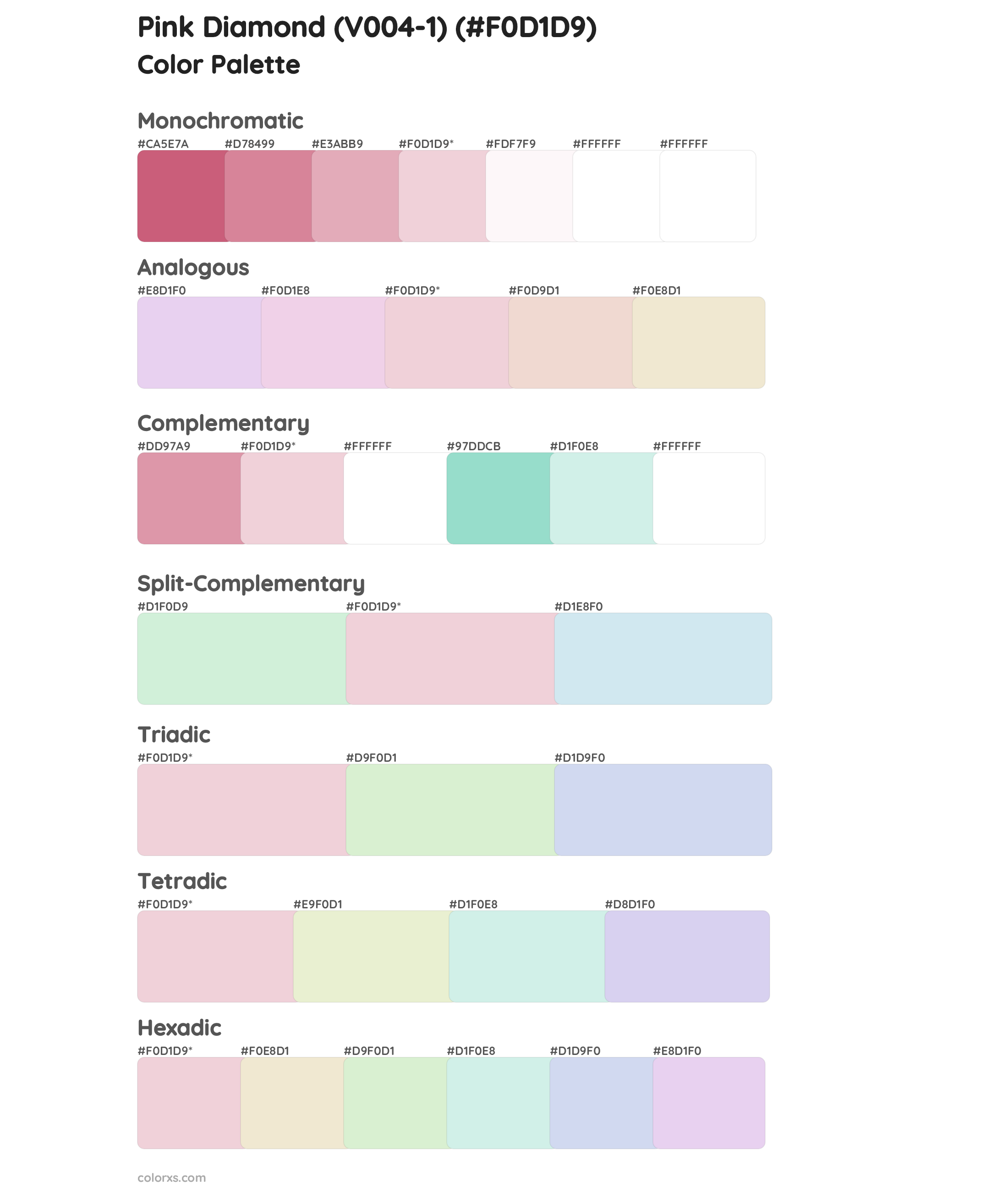 Pink Diamond (V004-1) Color Scheme Palettes