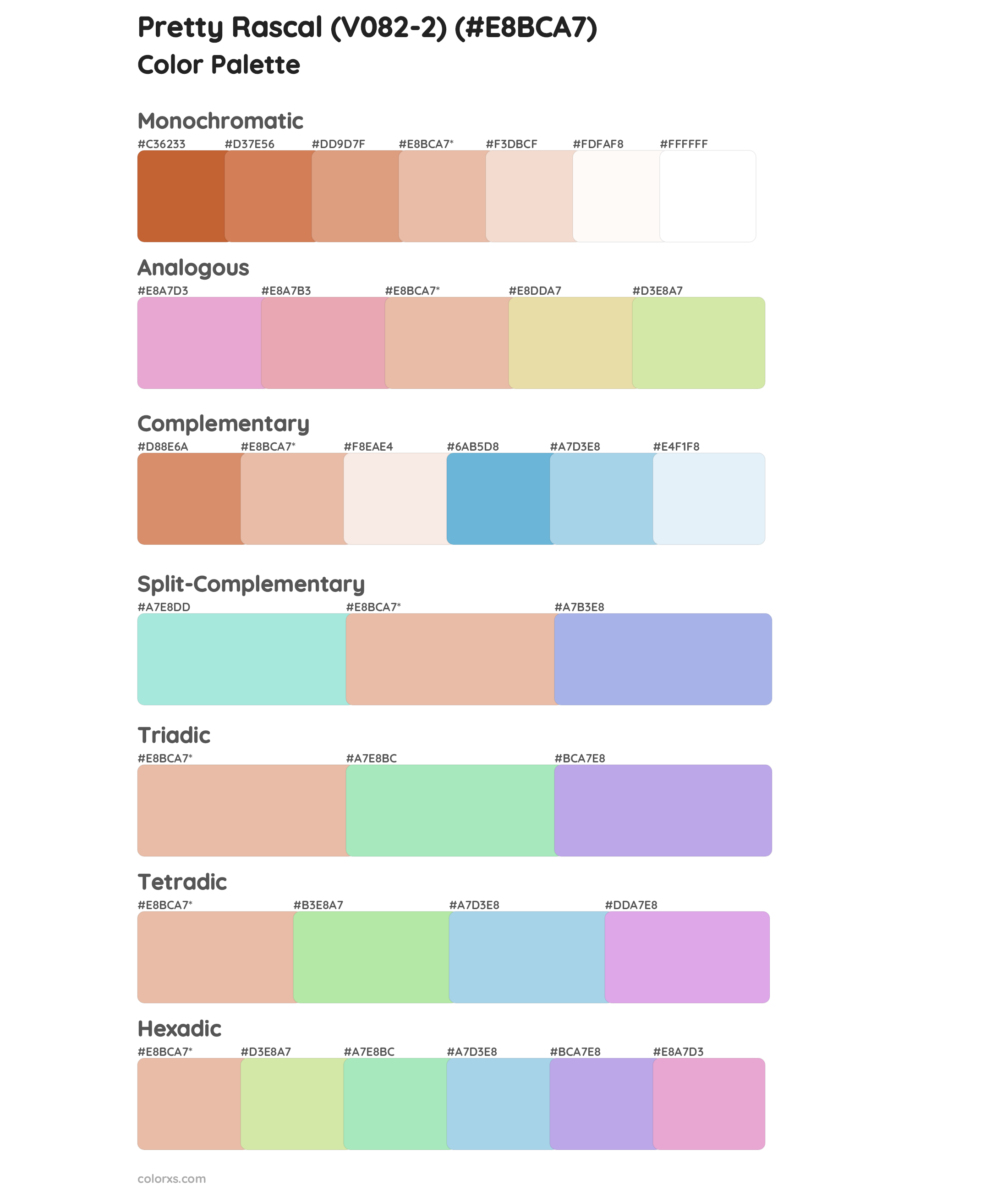 Pretty Rascal (V082-2) Color Scheme Palettes