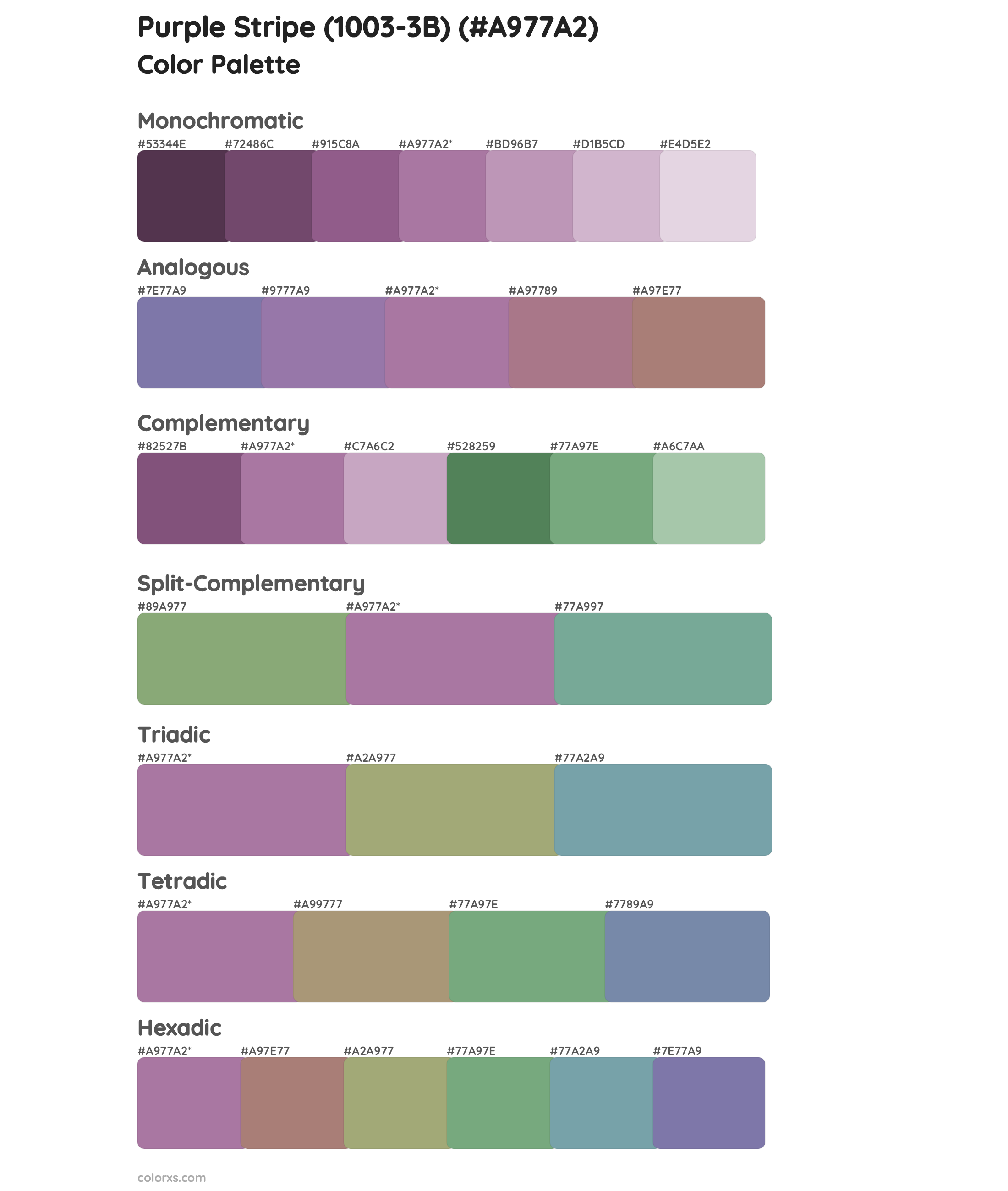 Purple Stripe (1003-3B) Color Scheme Palettes