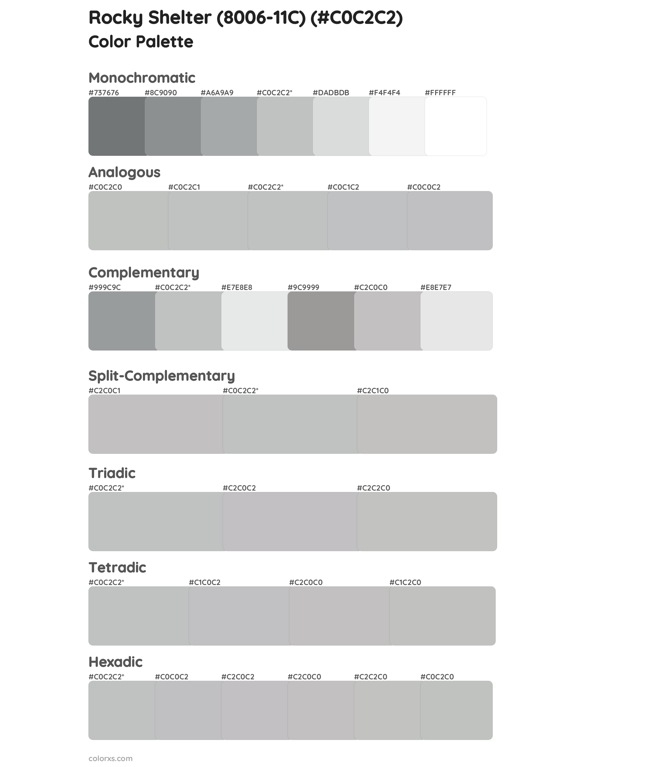 Rocky Shelter (8006-11C) Color Scheme Palettes