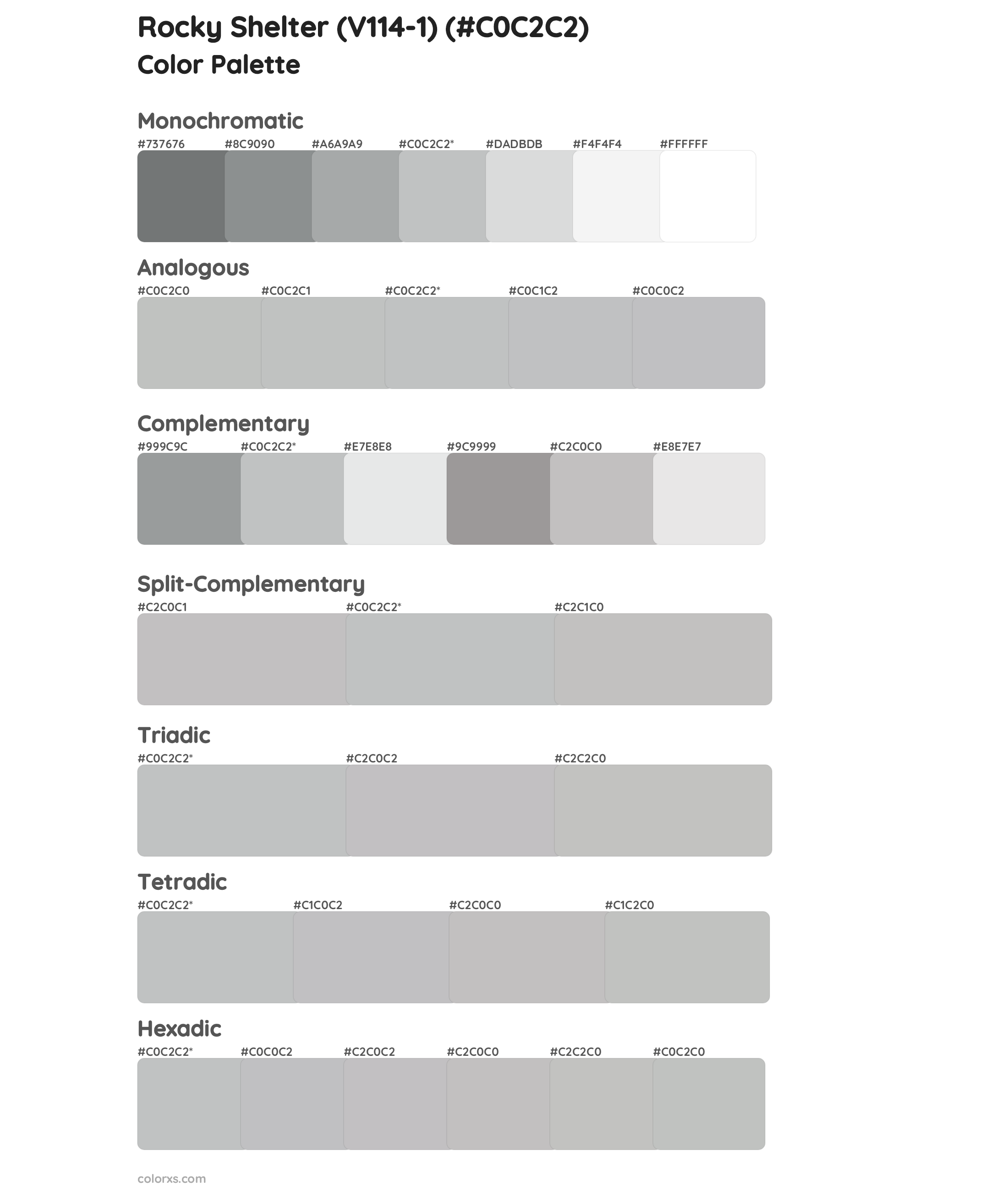 Rocky Shelter (V114-1) Color Scheme Palettes