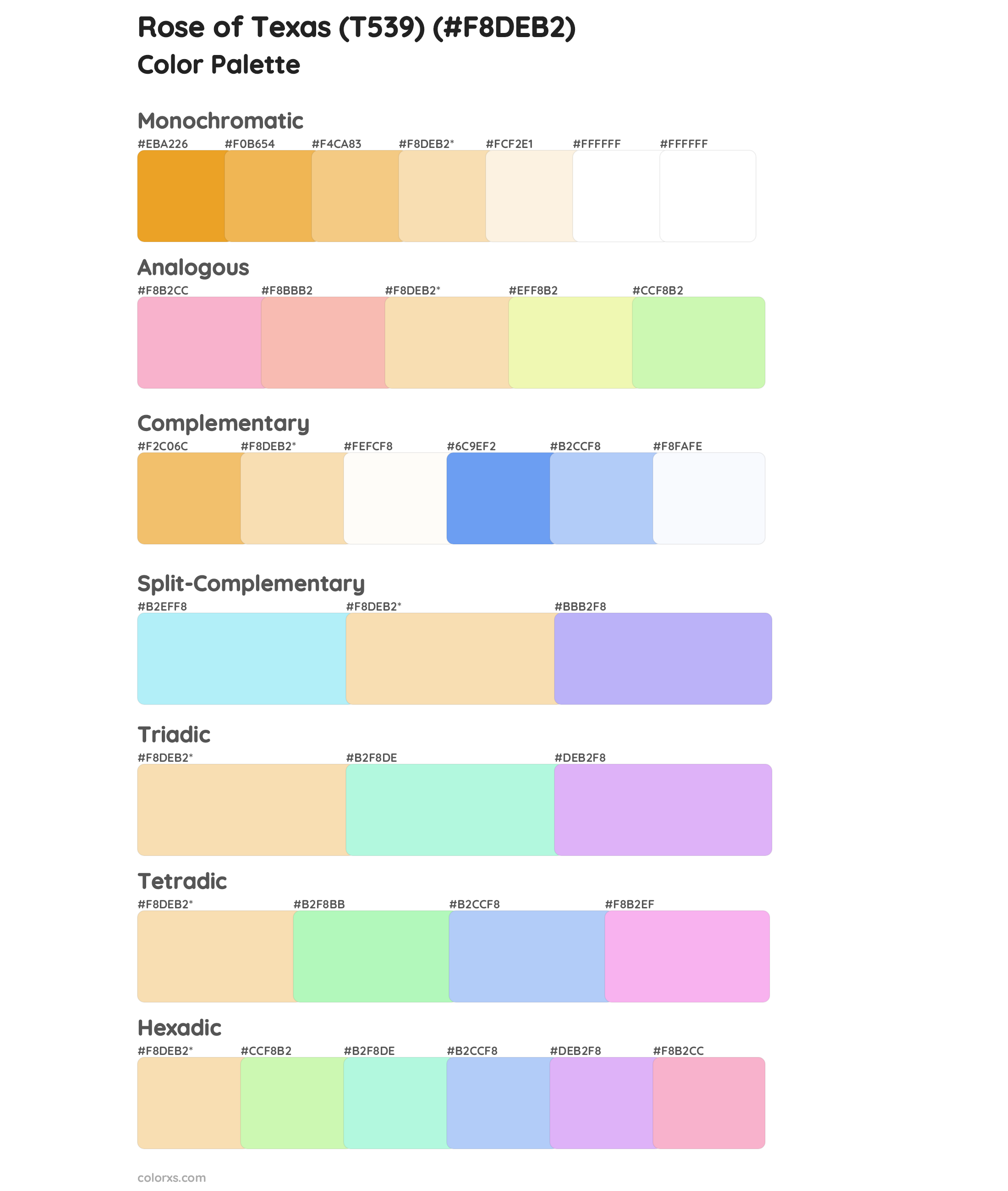 Rose of Texas (T539) Color Scheme Palettes