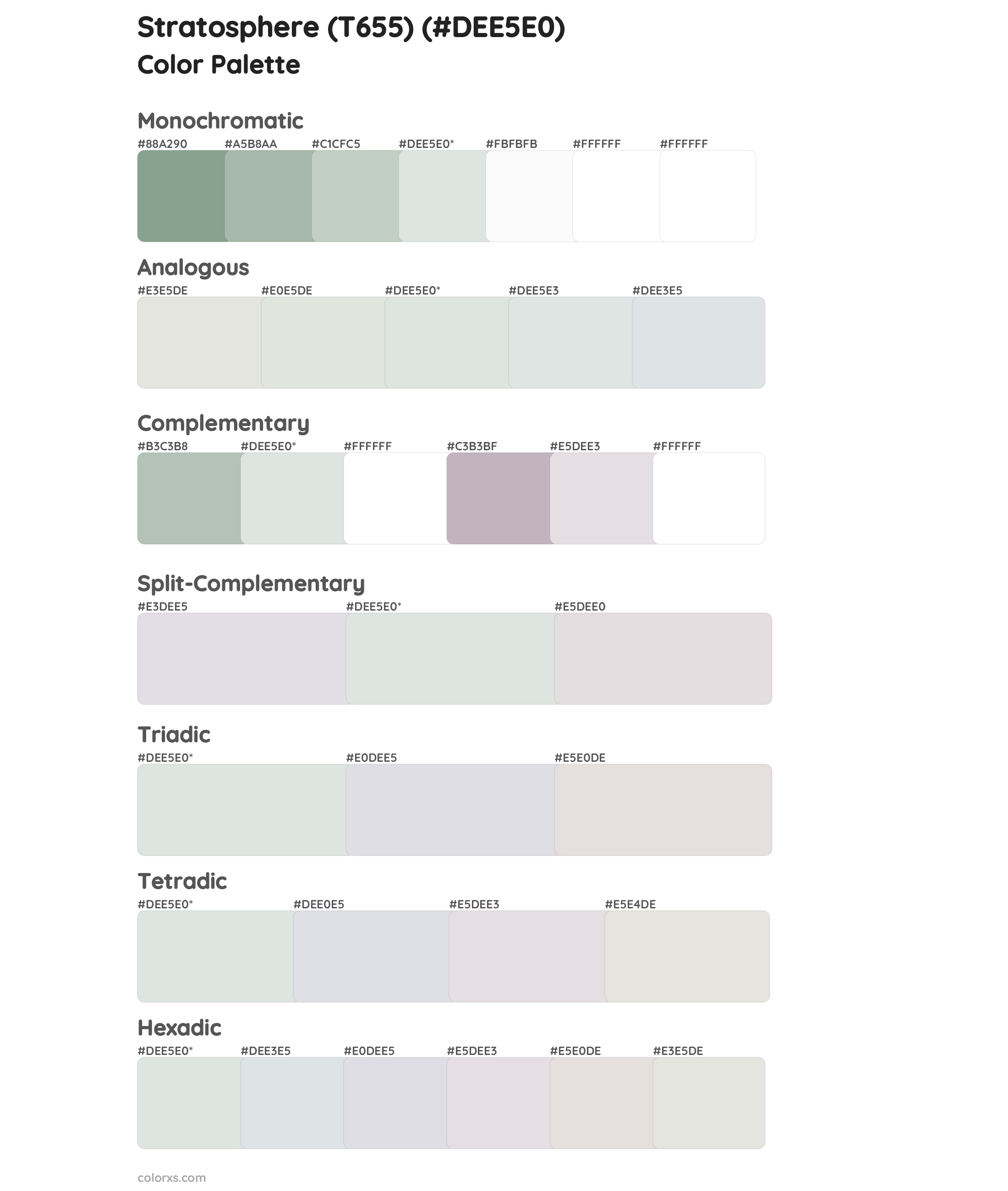 Stratosphere (T655) Color Scheme Palettes