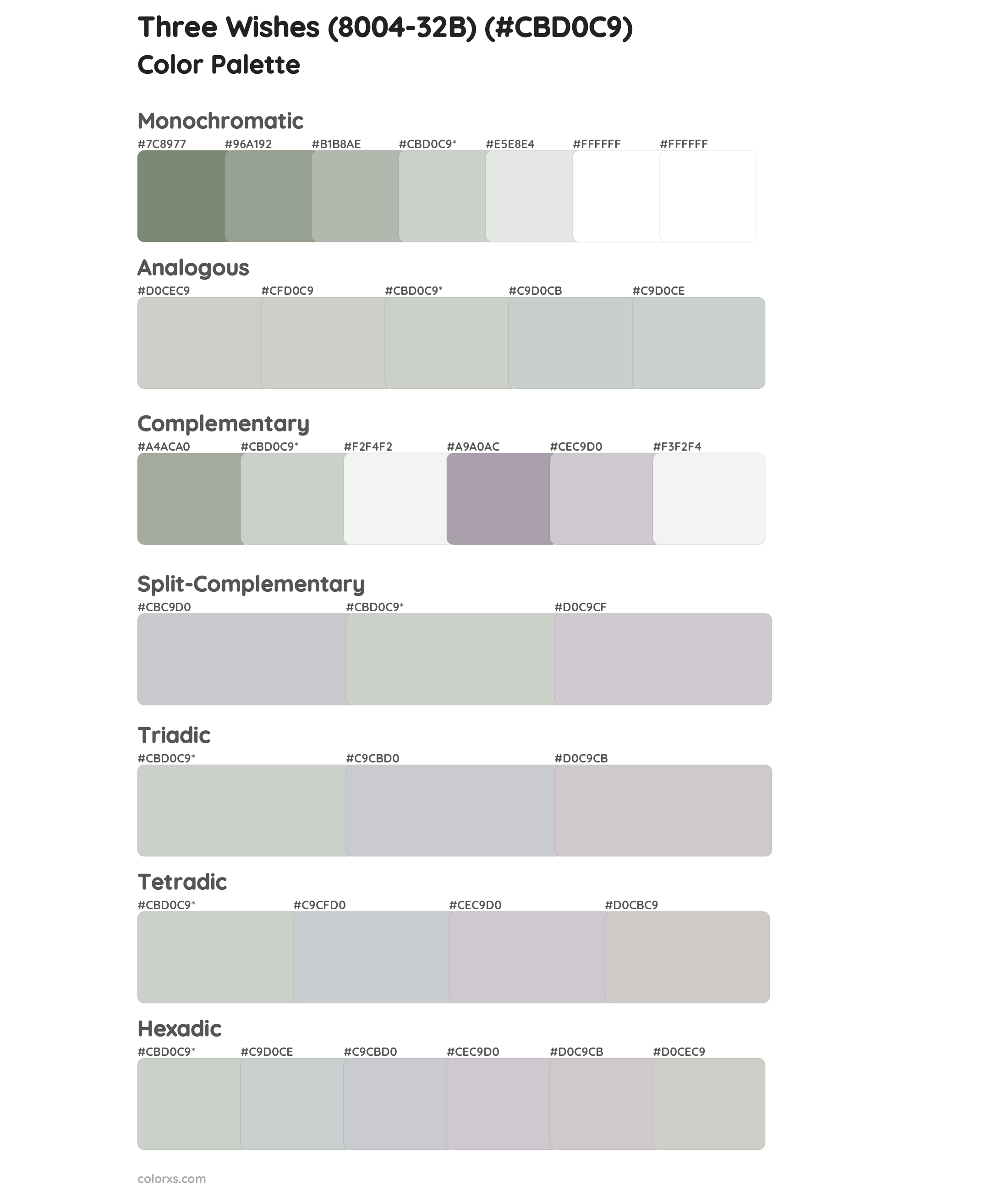 Three Wishes (8004-32B) Color Scheme Palettes