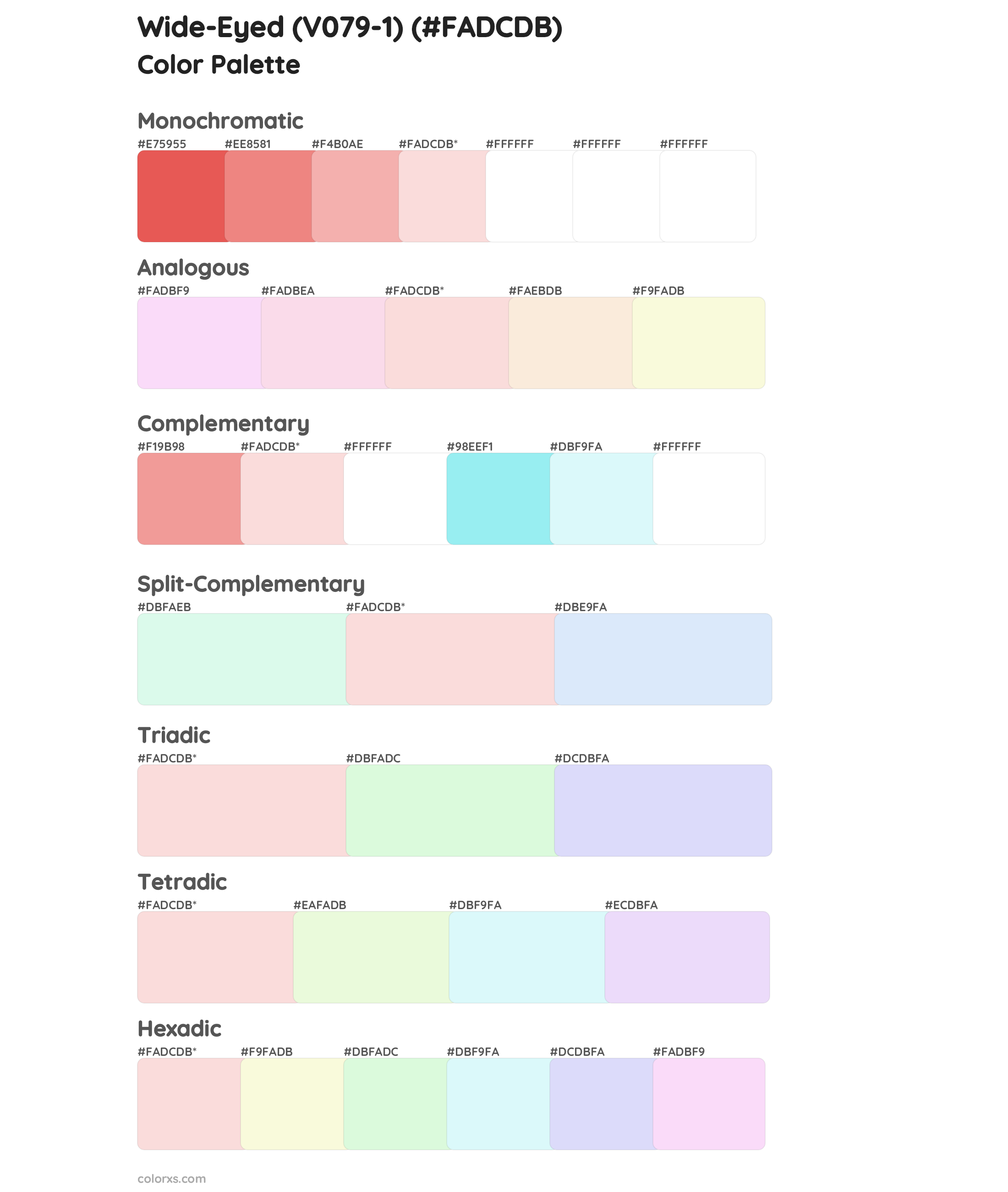 Wide-Eyed (V079-1) Color Scheme Palettes