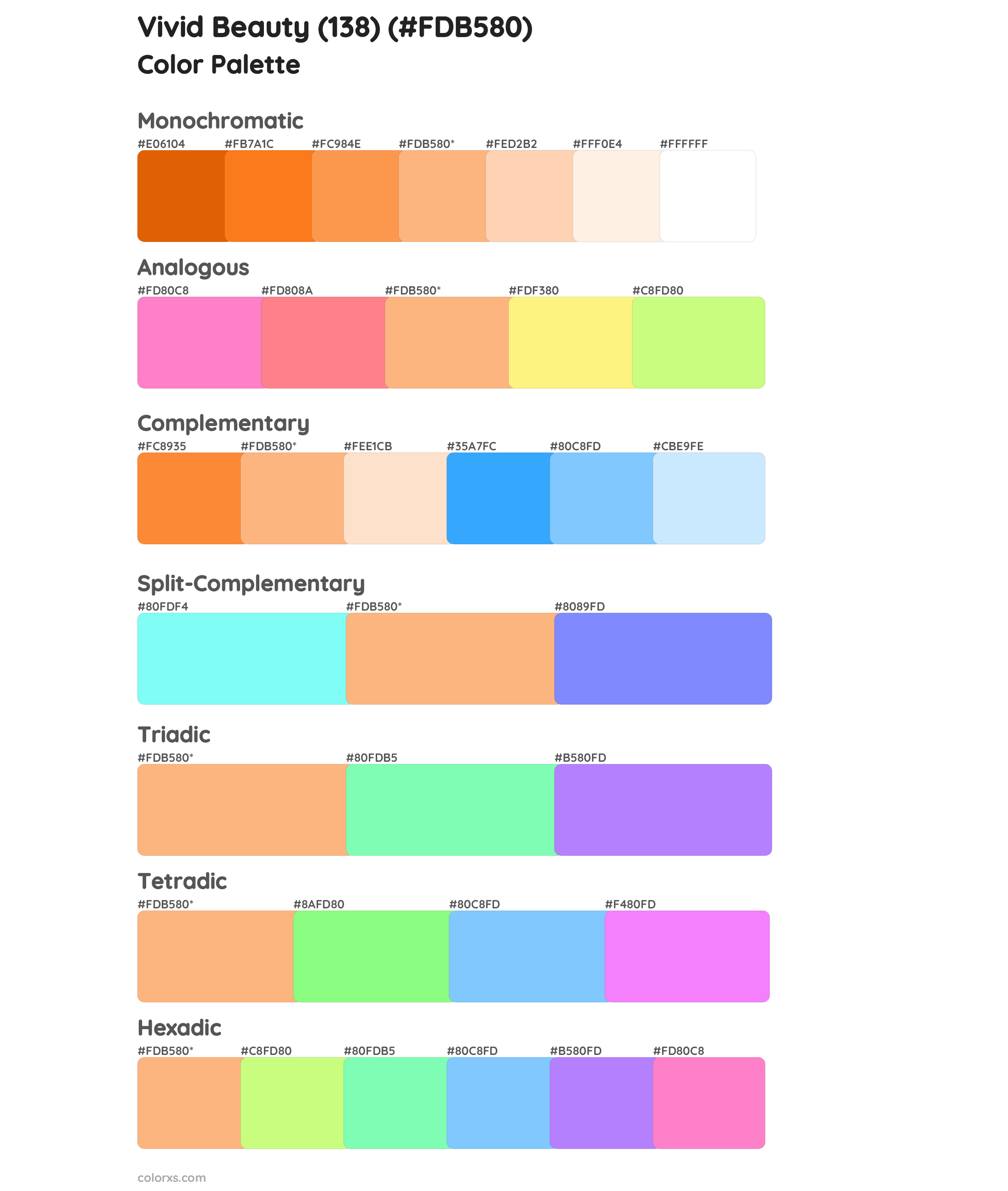 Vivid Beauty (138) Color Scheme Palettes