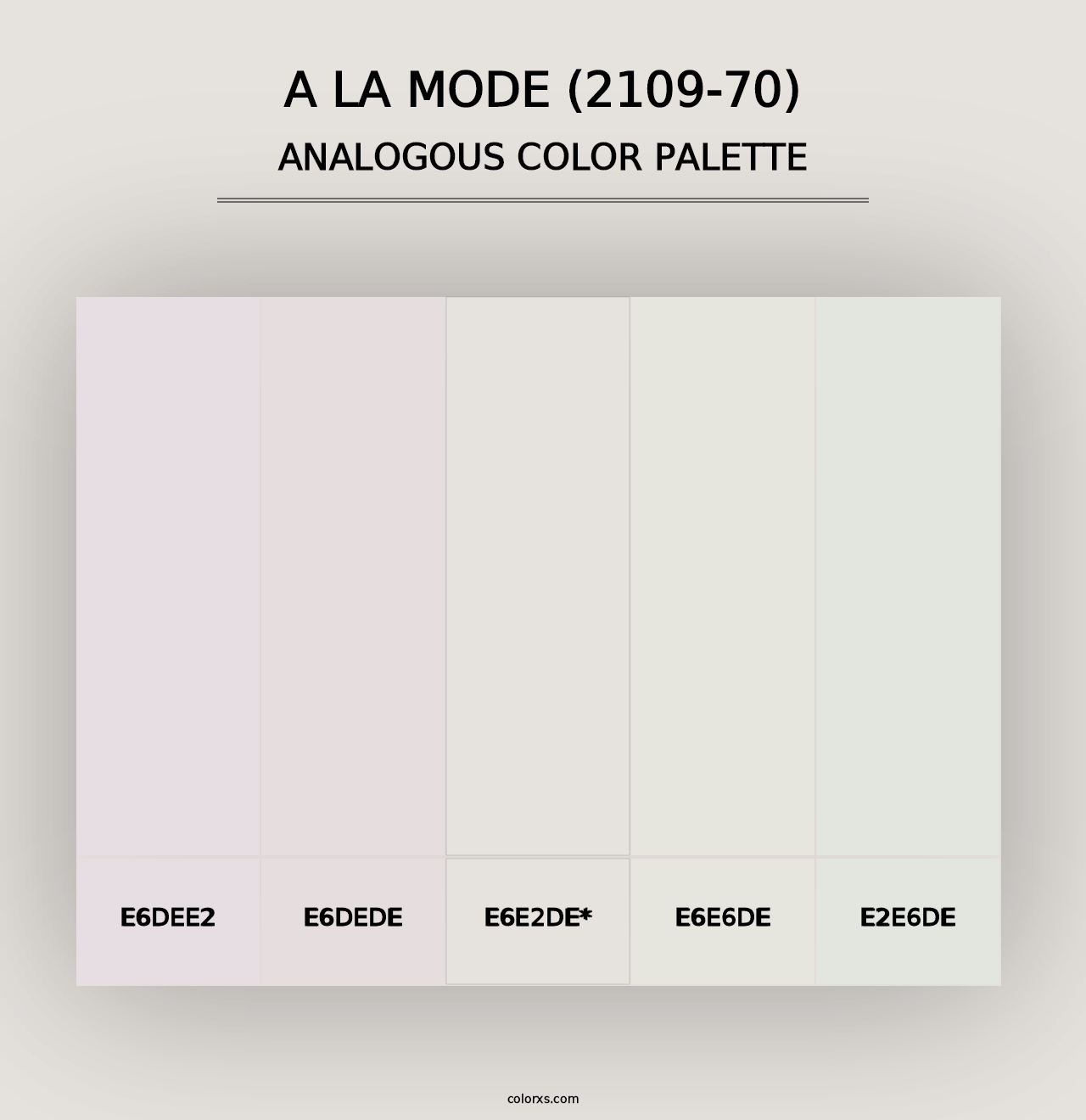 A la Mode (2109-70) - Analogous Color Palette