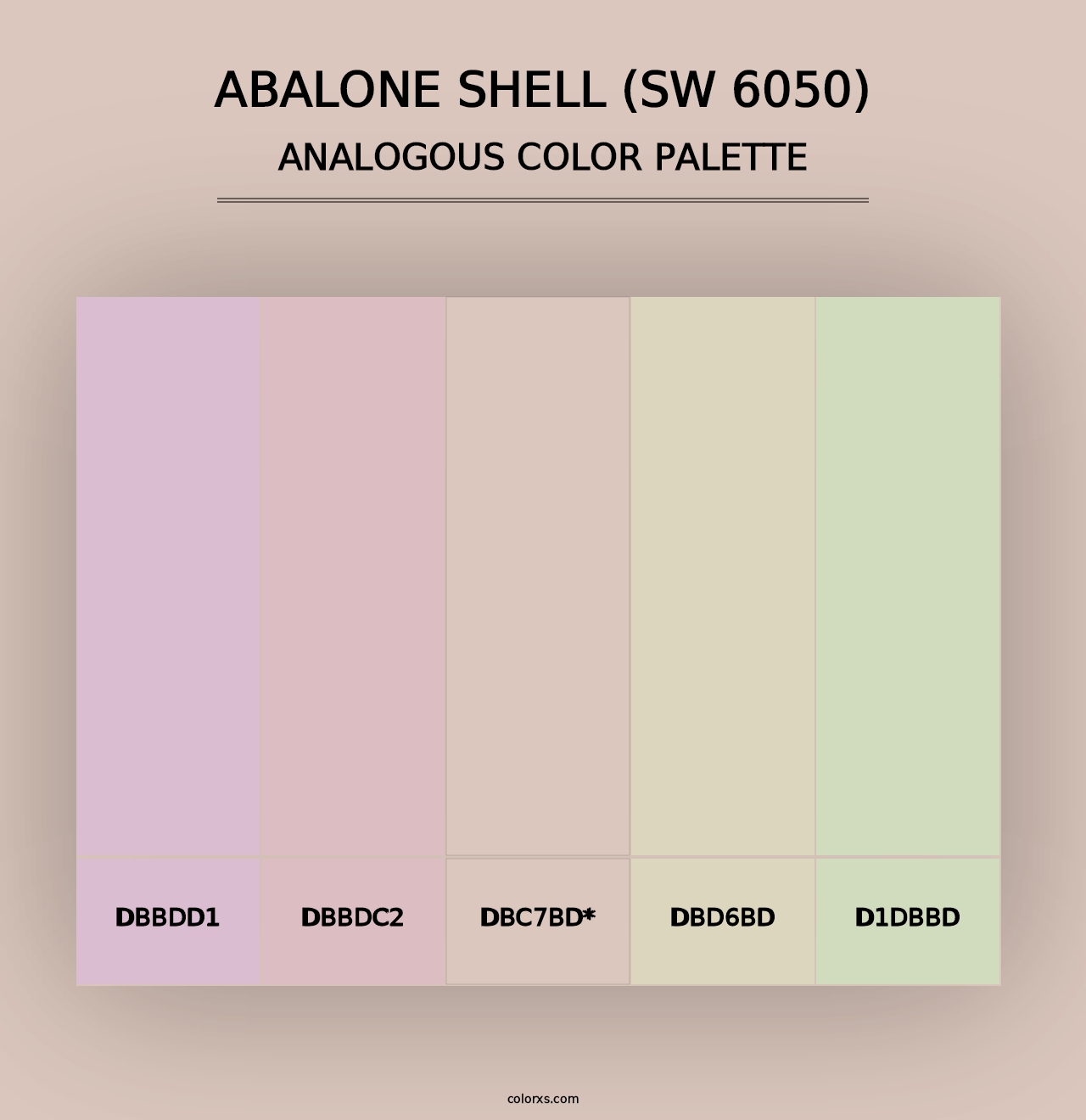 Abalone Shell (SW 6050) - Analogous Color Palette