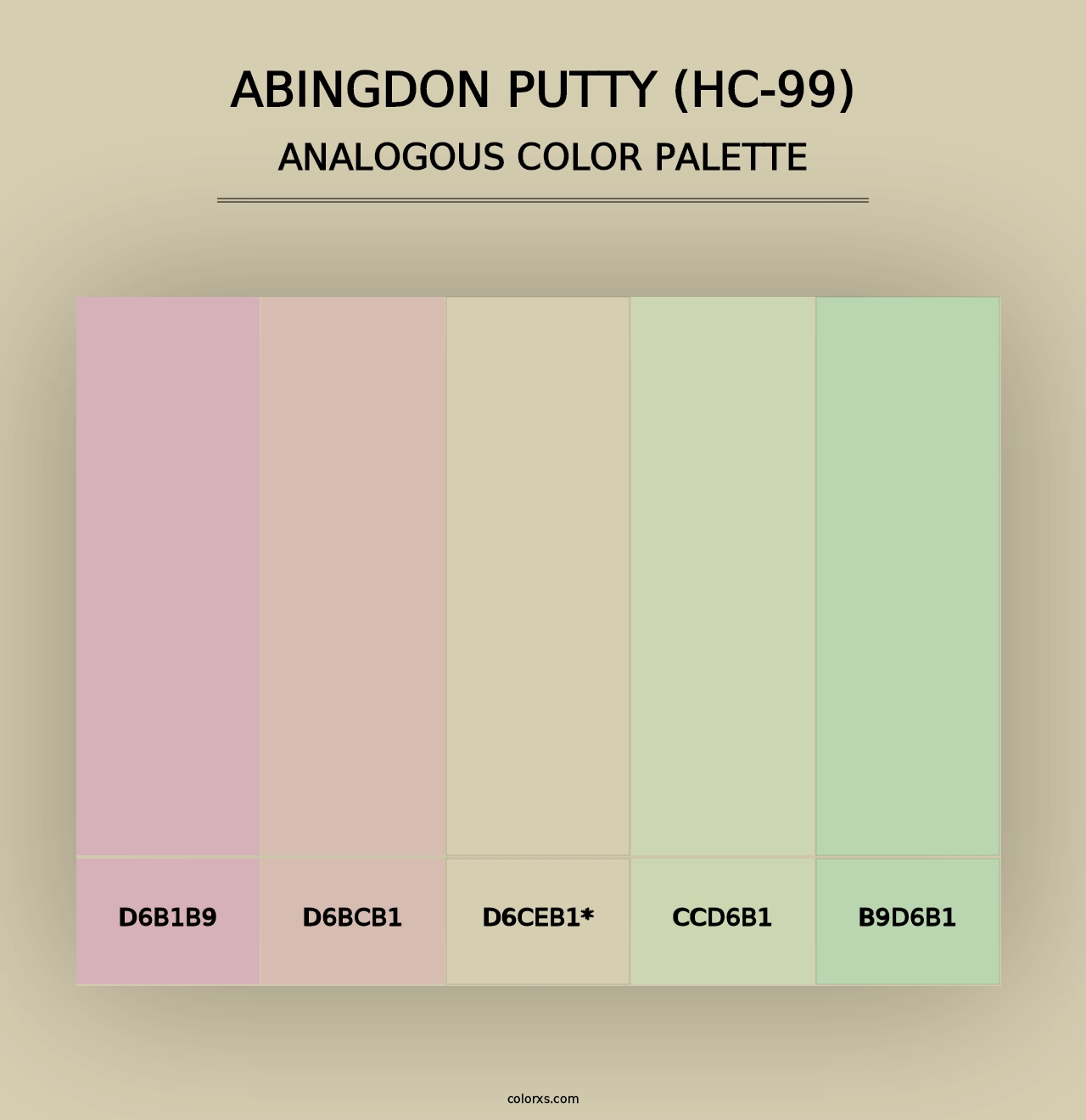 Abingdon Putty (HC-99) - Analogous Color Palette