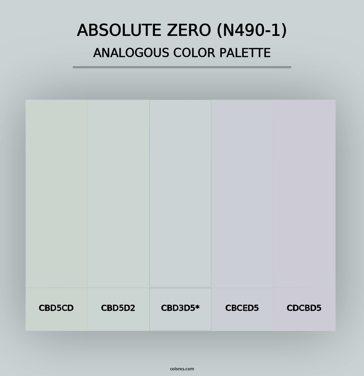 Absolute Zero (N490-1) - Analogous Color Palette