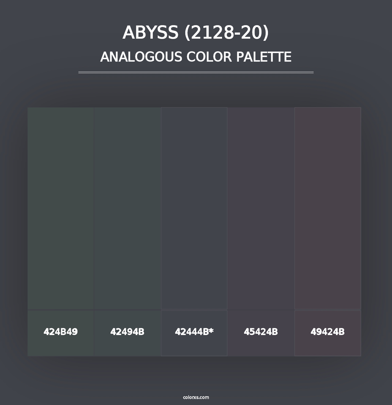 Abyss (2128-20) - Analogous Color Palette