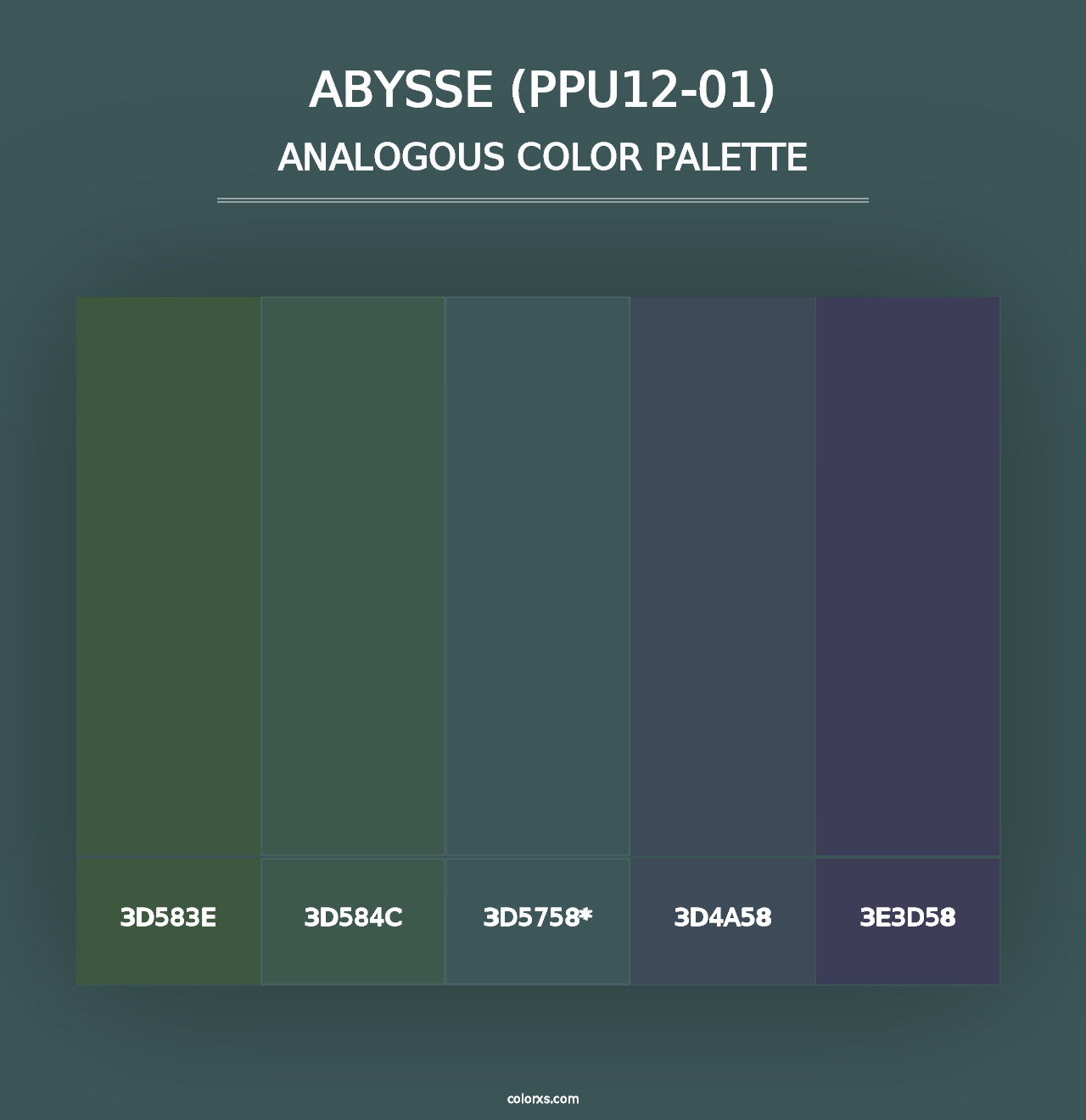 Abysse (PPU12-01) - Analogous Color Palette