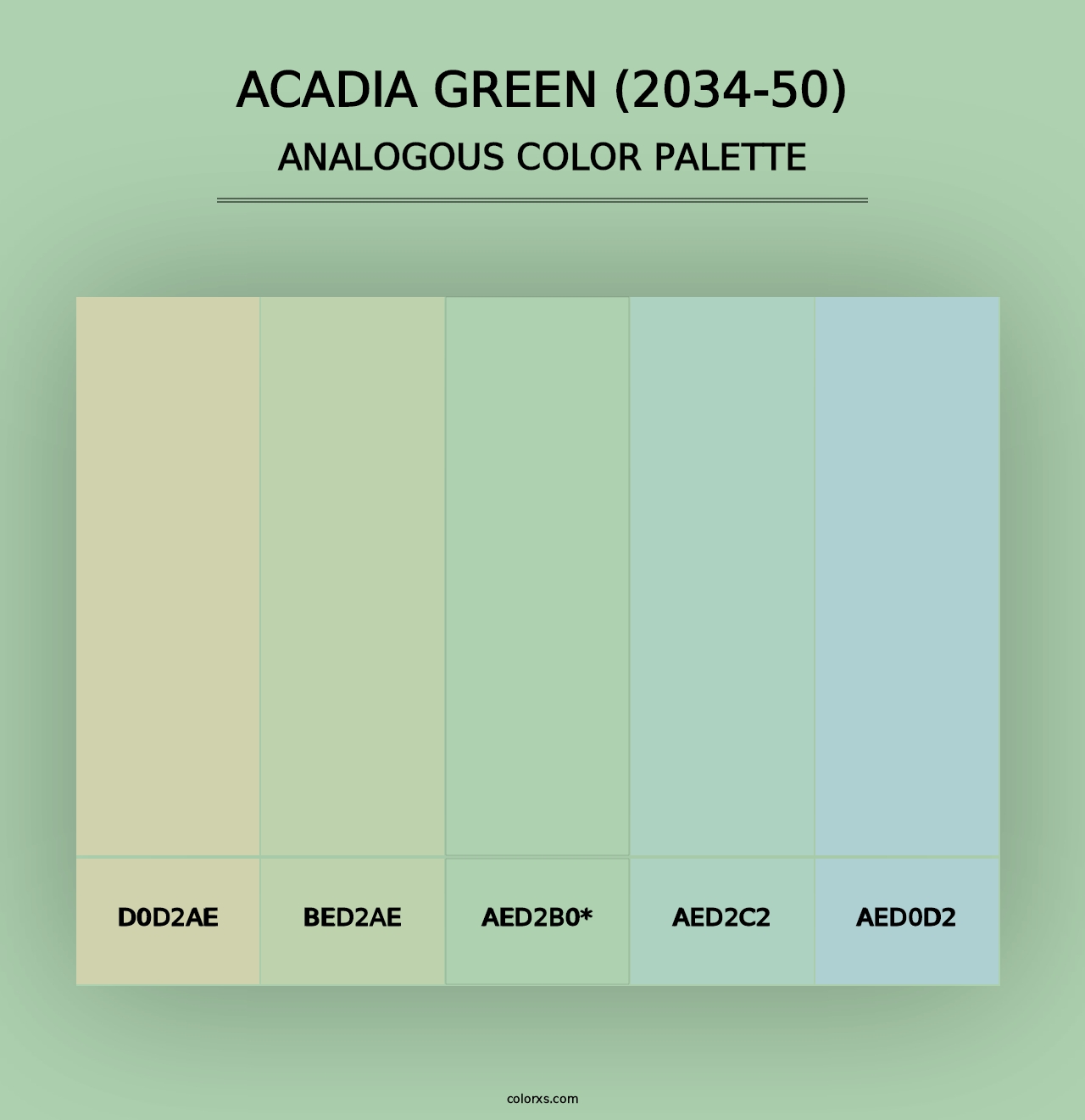 Acadia Green (2034-50) - Analogous Color Palette