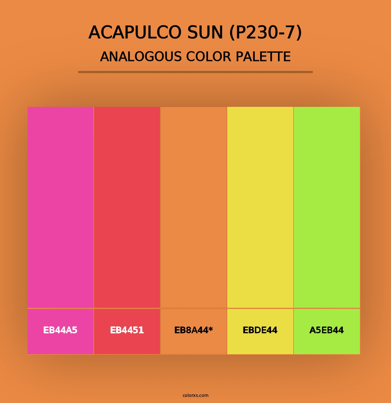 Acapulco Sun (P230-7) - Analogous Color Palette