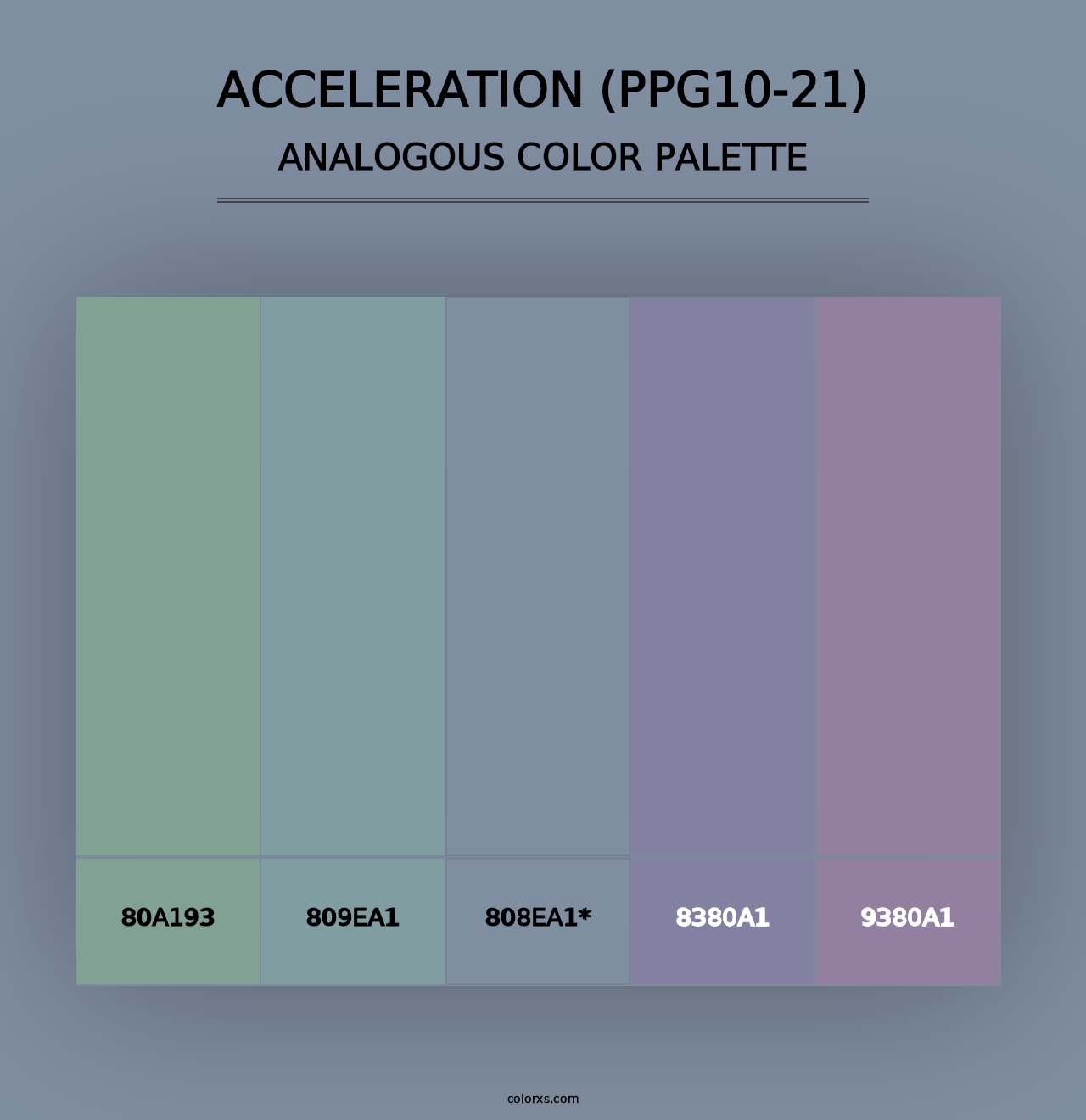 Acceleration (PPG10-21) - Analogous Color Palette