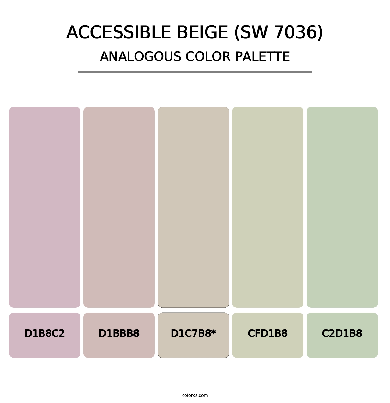 Accessible Beige (SW 7036) - Analogous Color Palette