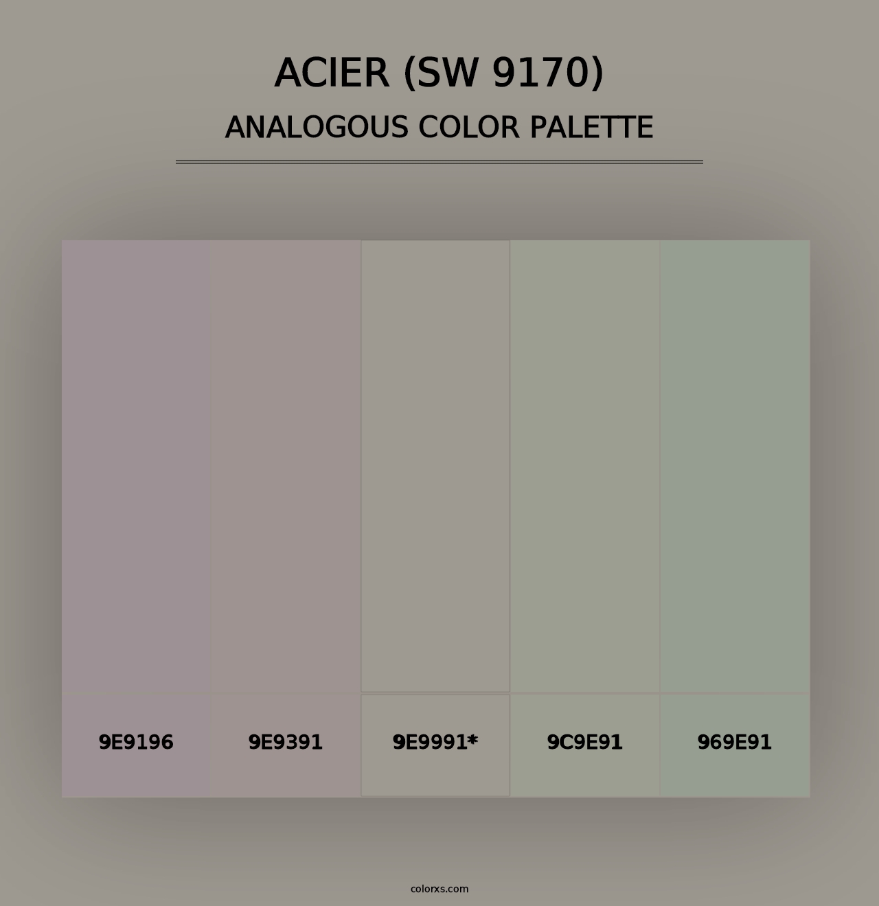 Acier (SW 9170) - Analogous Color Palette