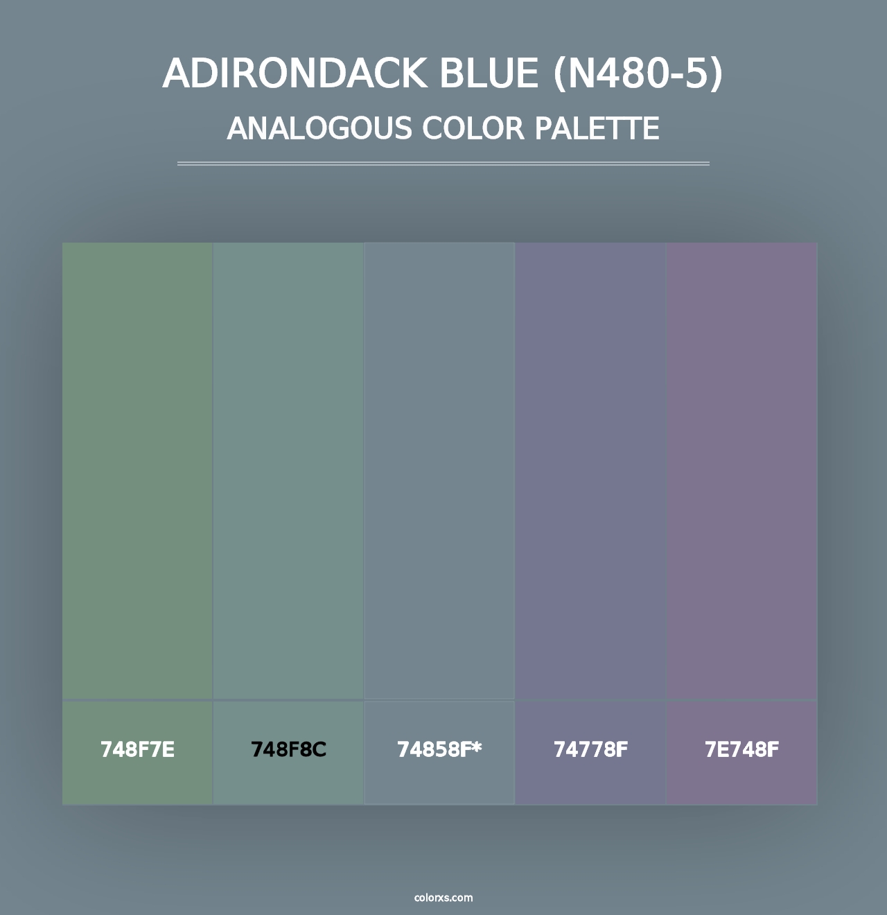 Adirondack Blue (N480-5) - Analogous Color Palette