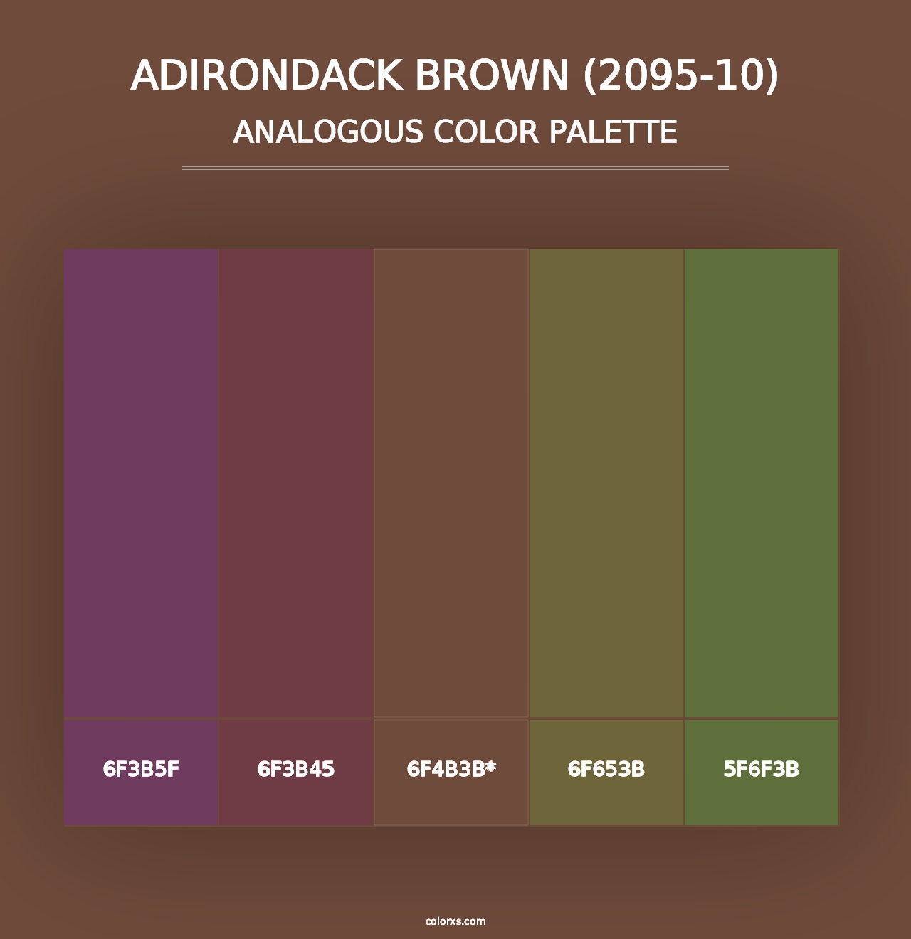 Adirondack Brown (2095-10) - Analogous Color Palette