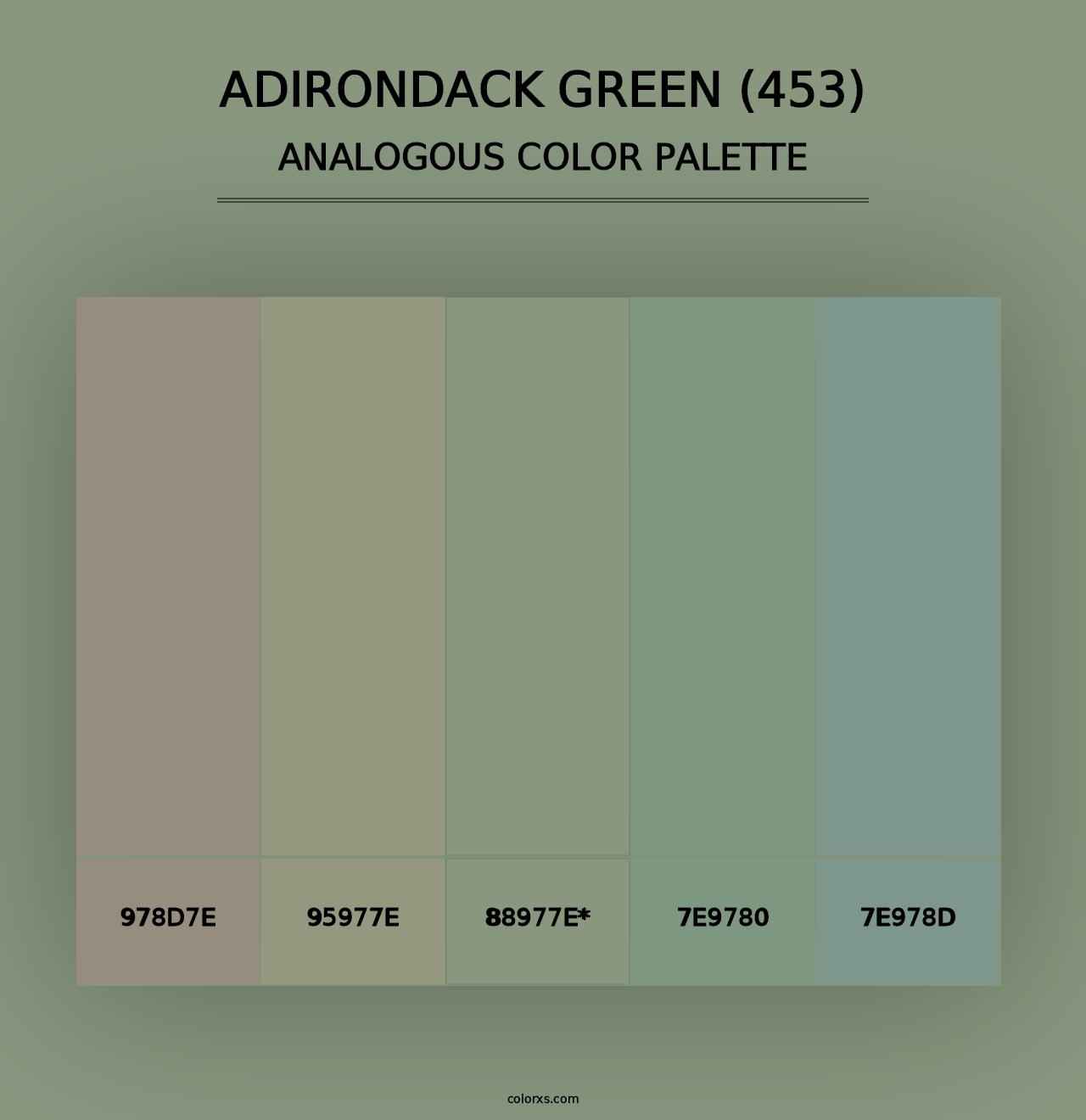 Adirondack Green (453) - Analogous Color Palette