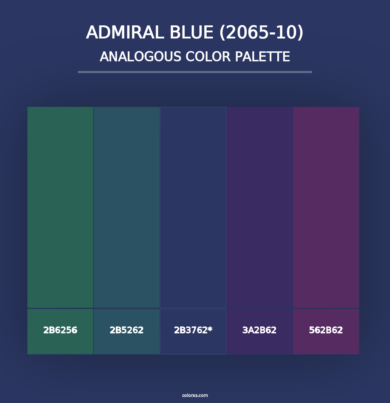 Admiral Blue (2065-10) - Analogous Color Palette