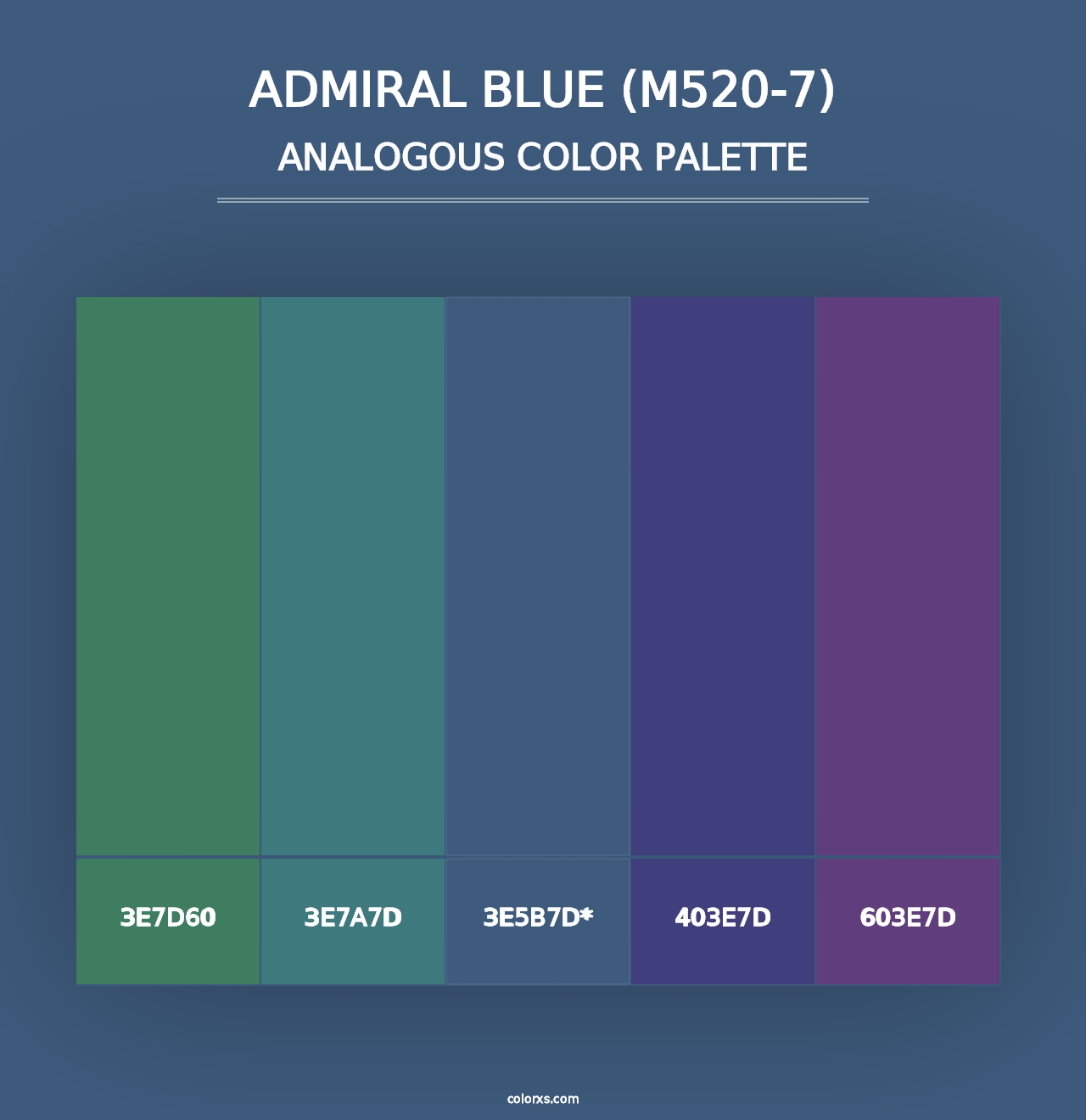 Admiral Blue (M520-7) - Analogous Color Palette