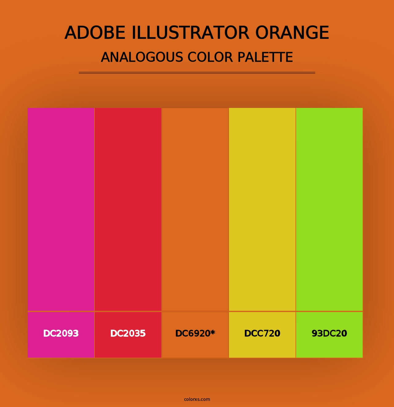 Adobe Illustrator Orange - Analogous Color Palette