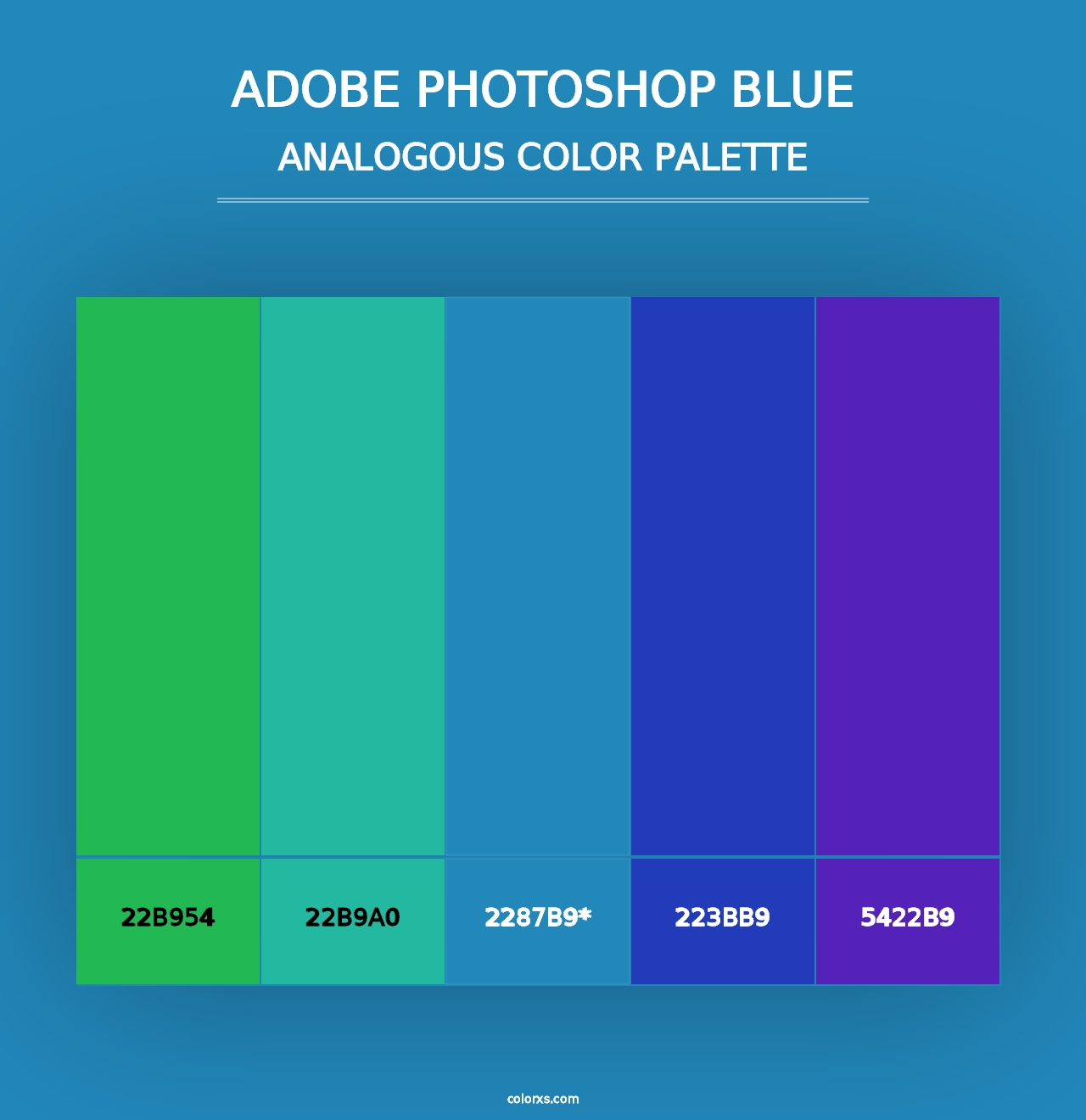 Adobe Photoshop Blue - Analogous Color Palette