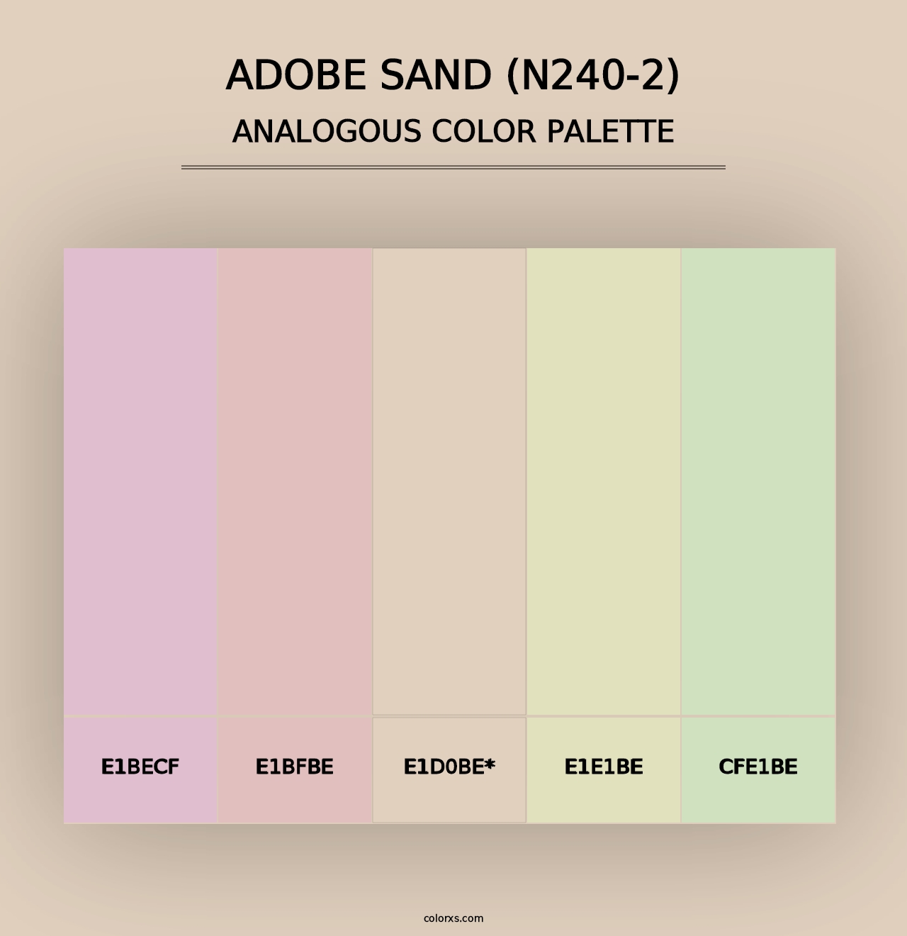 Adobe Sand (N240-2) - Analogous Color Palette