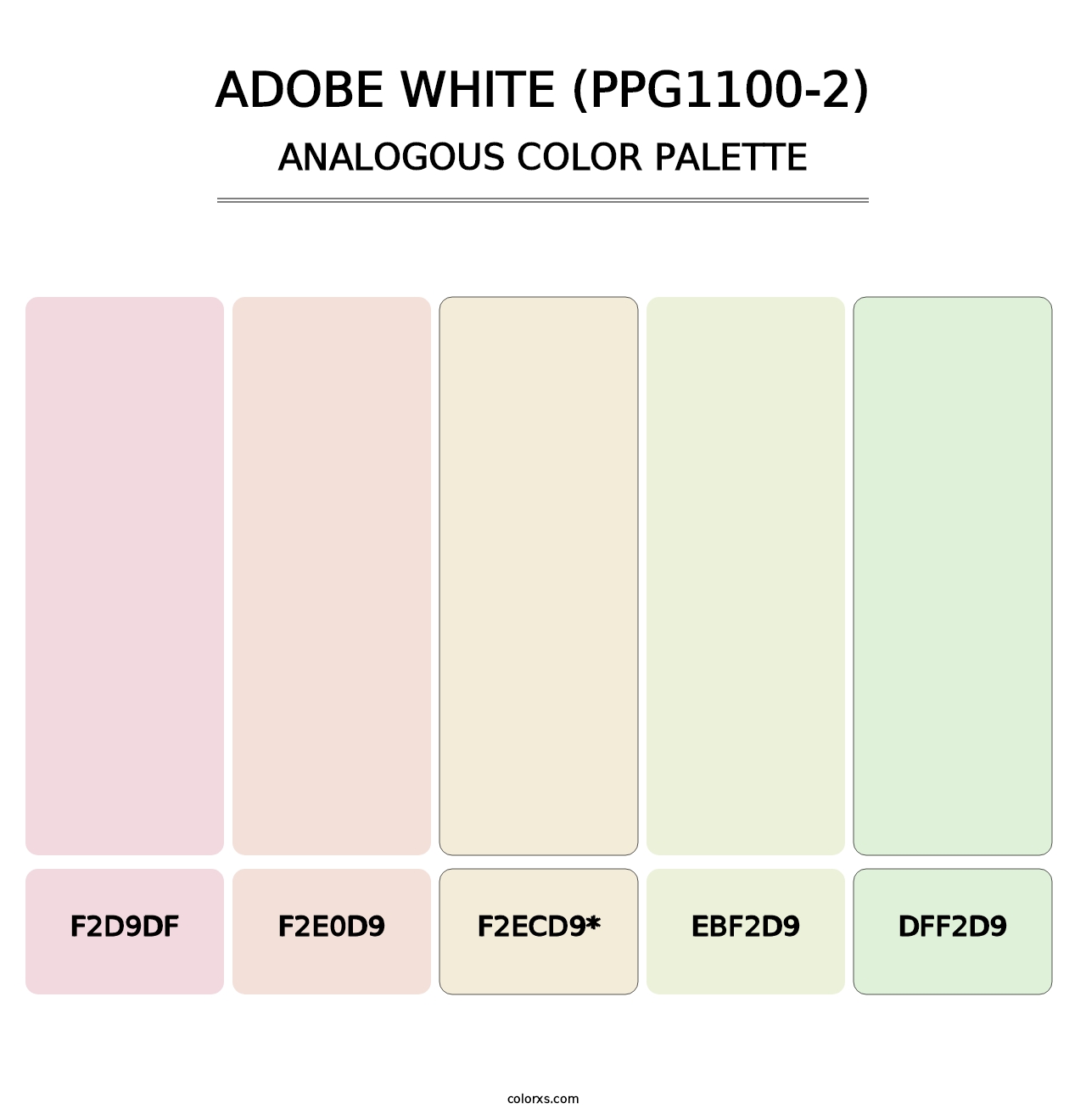 Adobe White (PPG1100-2) - Analogous Color Palette