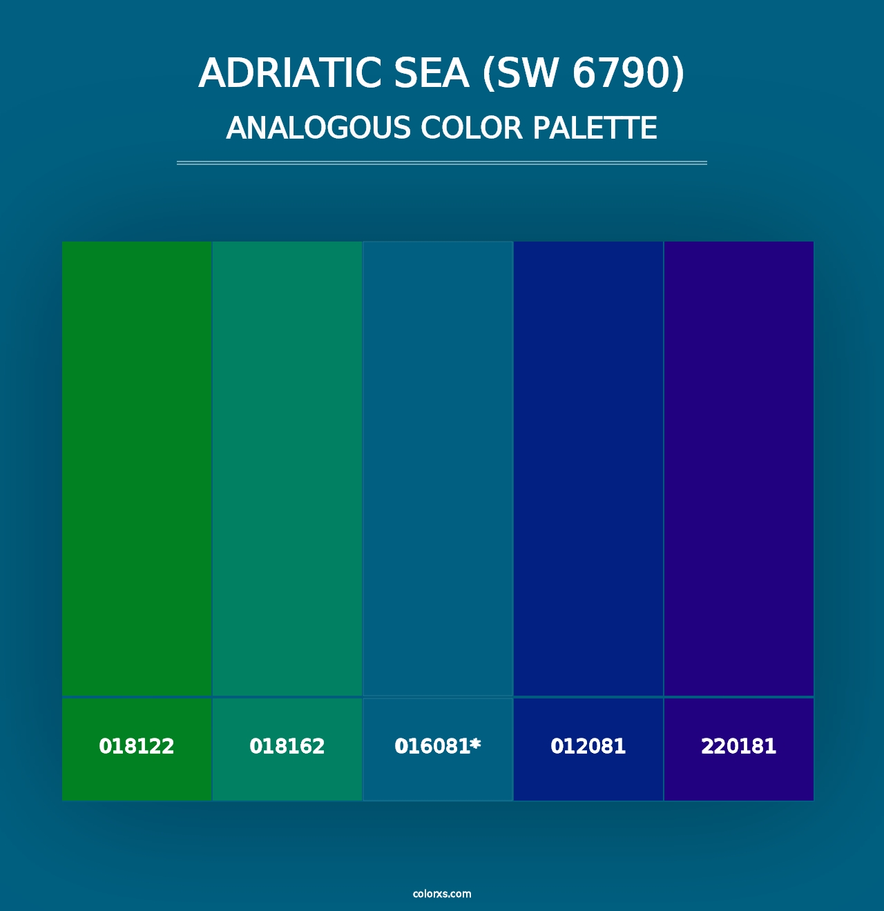 Adriatic Sea (SW 6790) - Analogous Color Palette