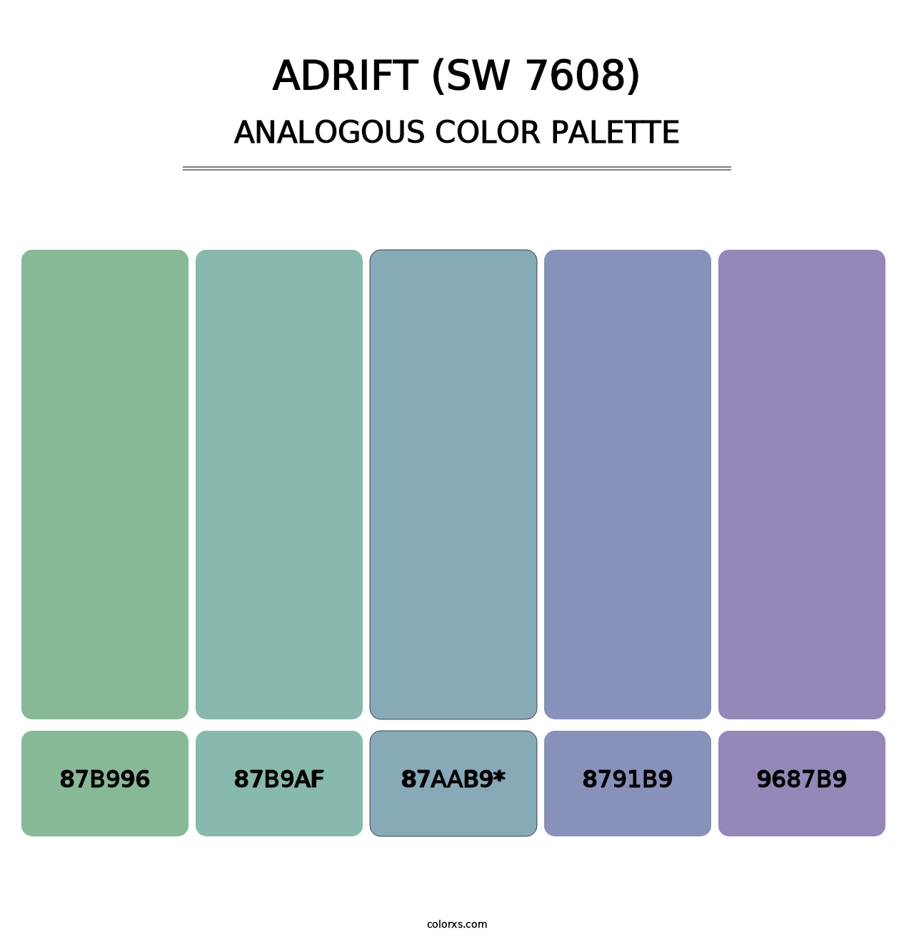 Adrift (SW 7608) - Analogous Color Palette