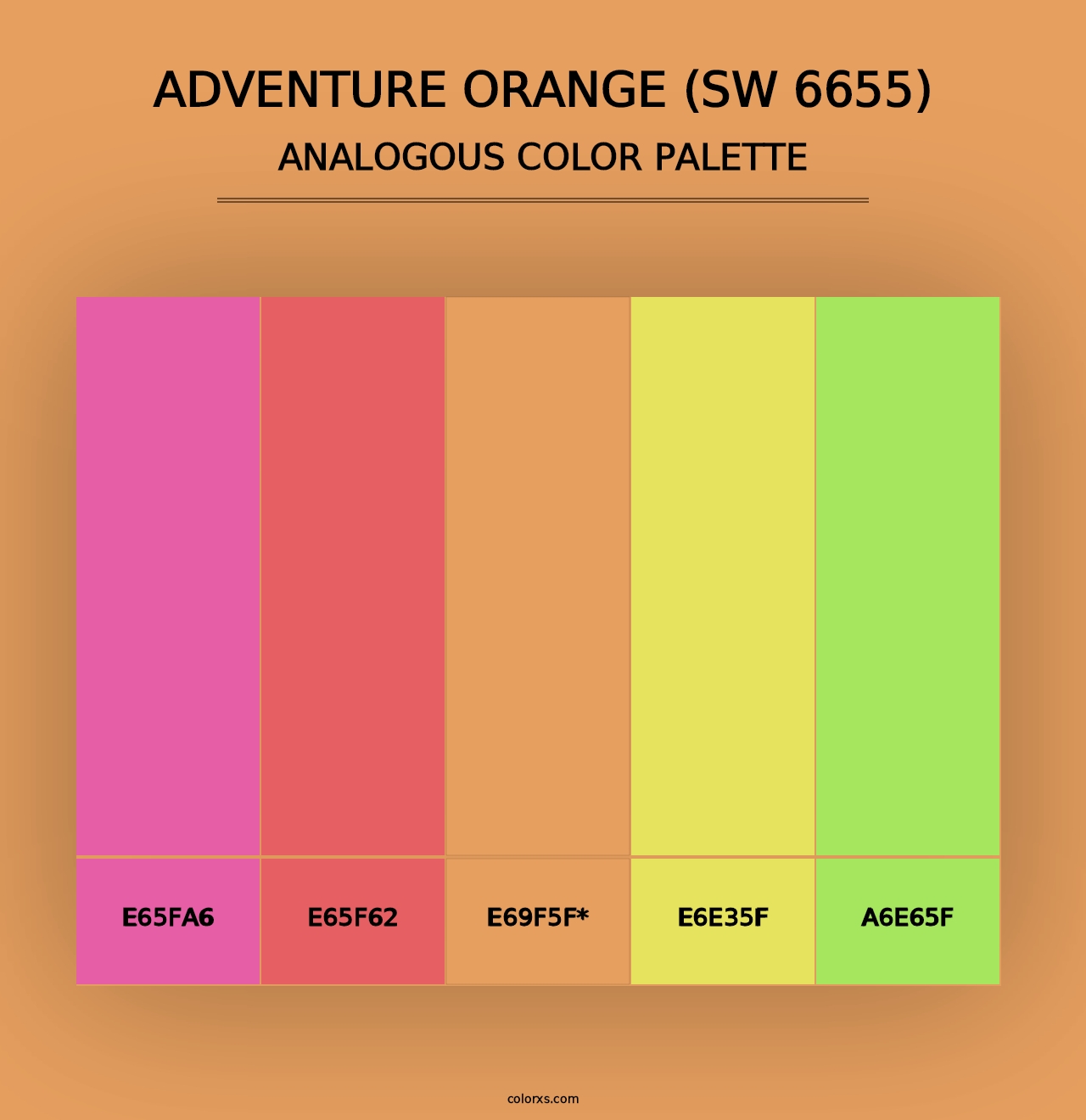 Adventure Orange (SW 6655) - Analogous Color Palette