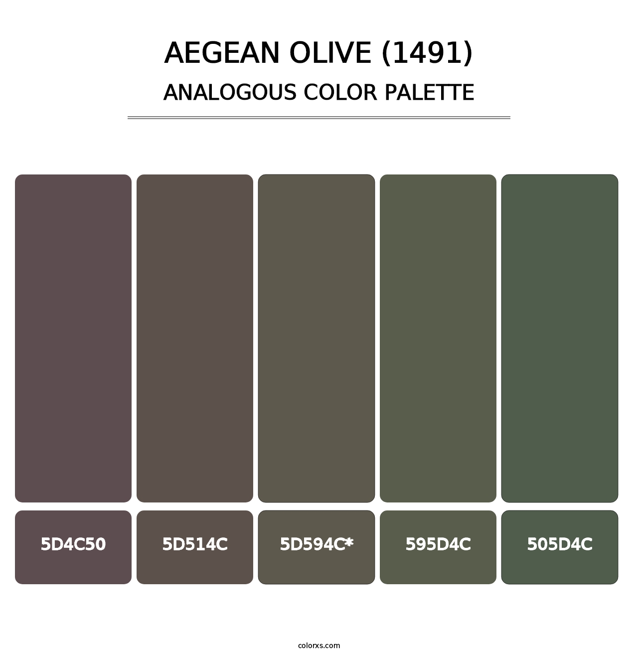 Aegean Olive (1491) - Analogous Color Palette