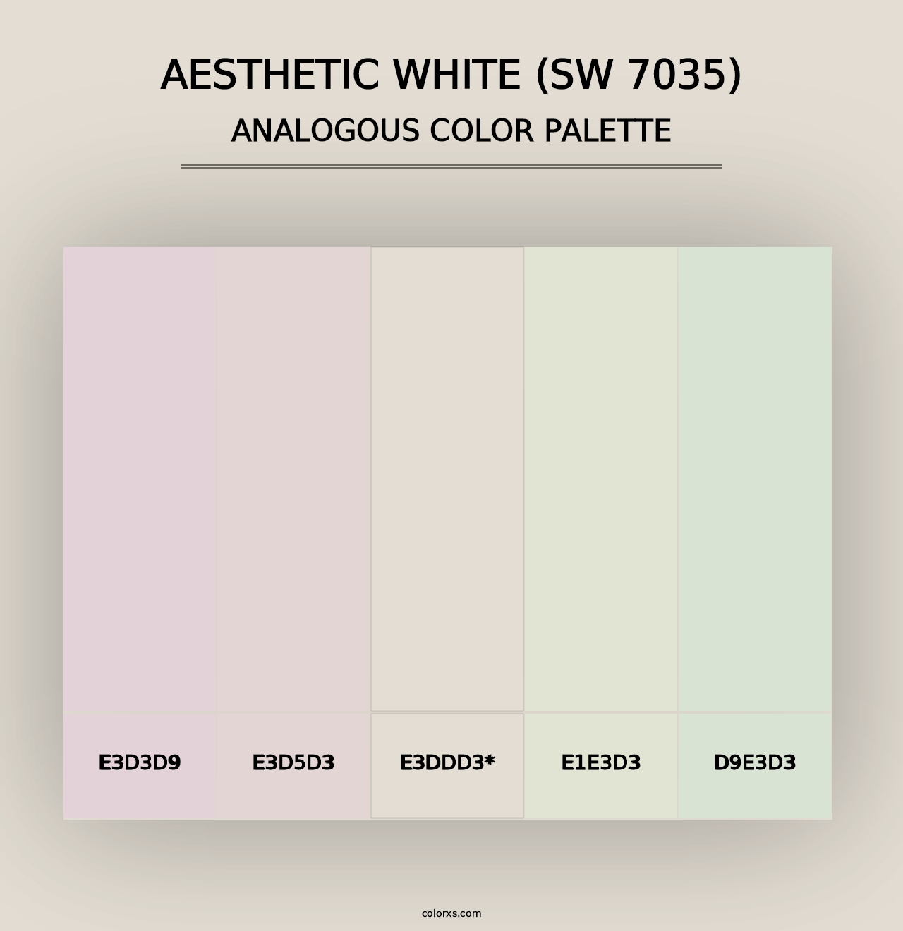 Aesthetic White (SW 7035) - Analogous Color Palette