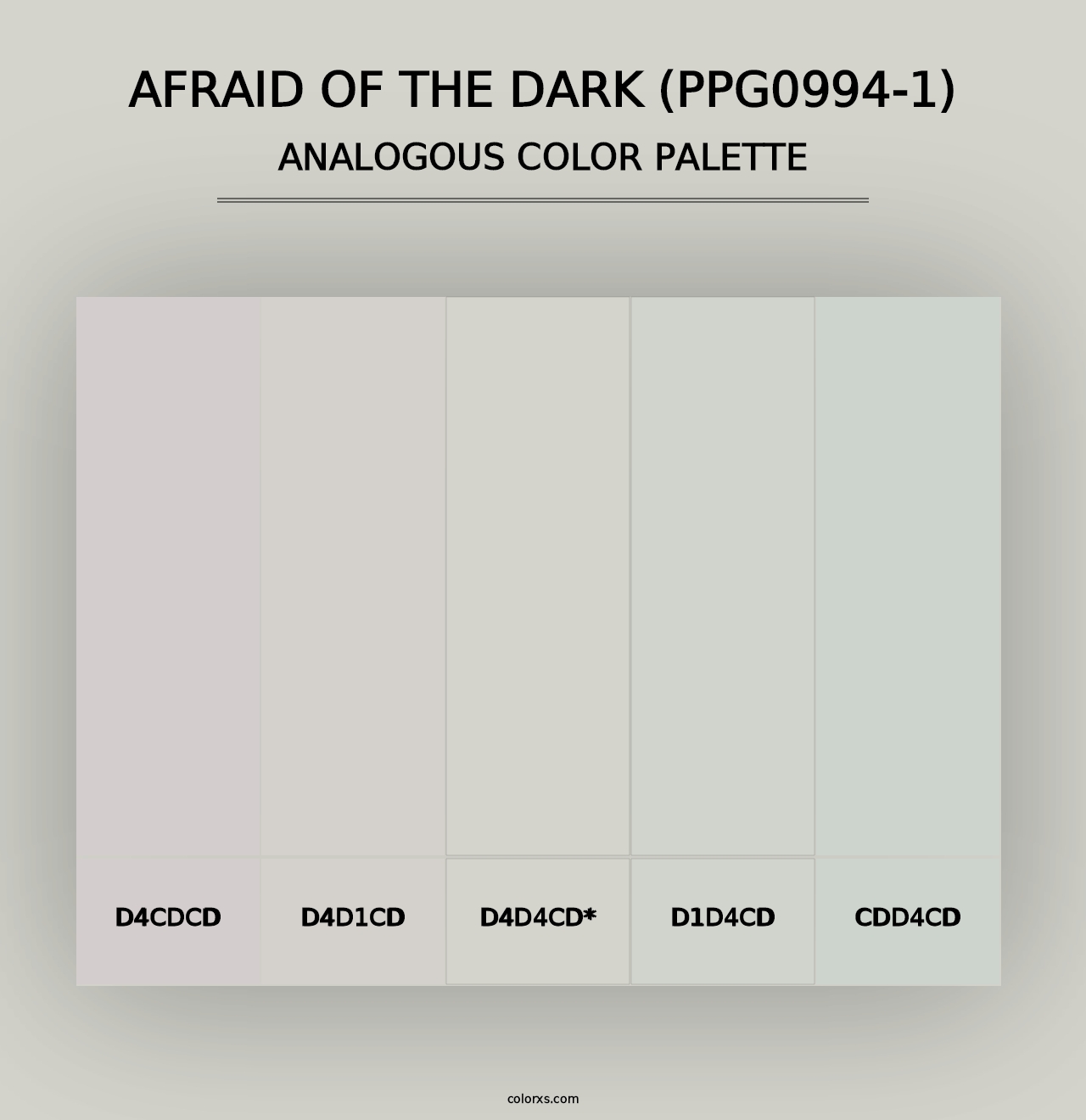 Afraid Of The Dark (PPG0994-1) - Analogous Color Palette