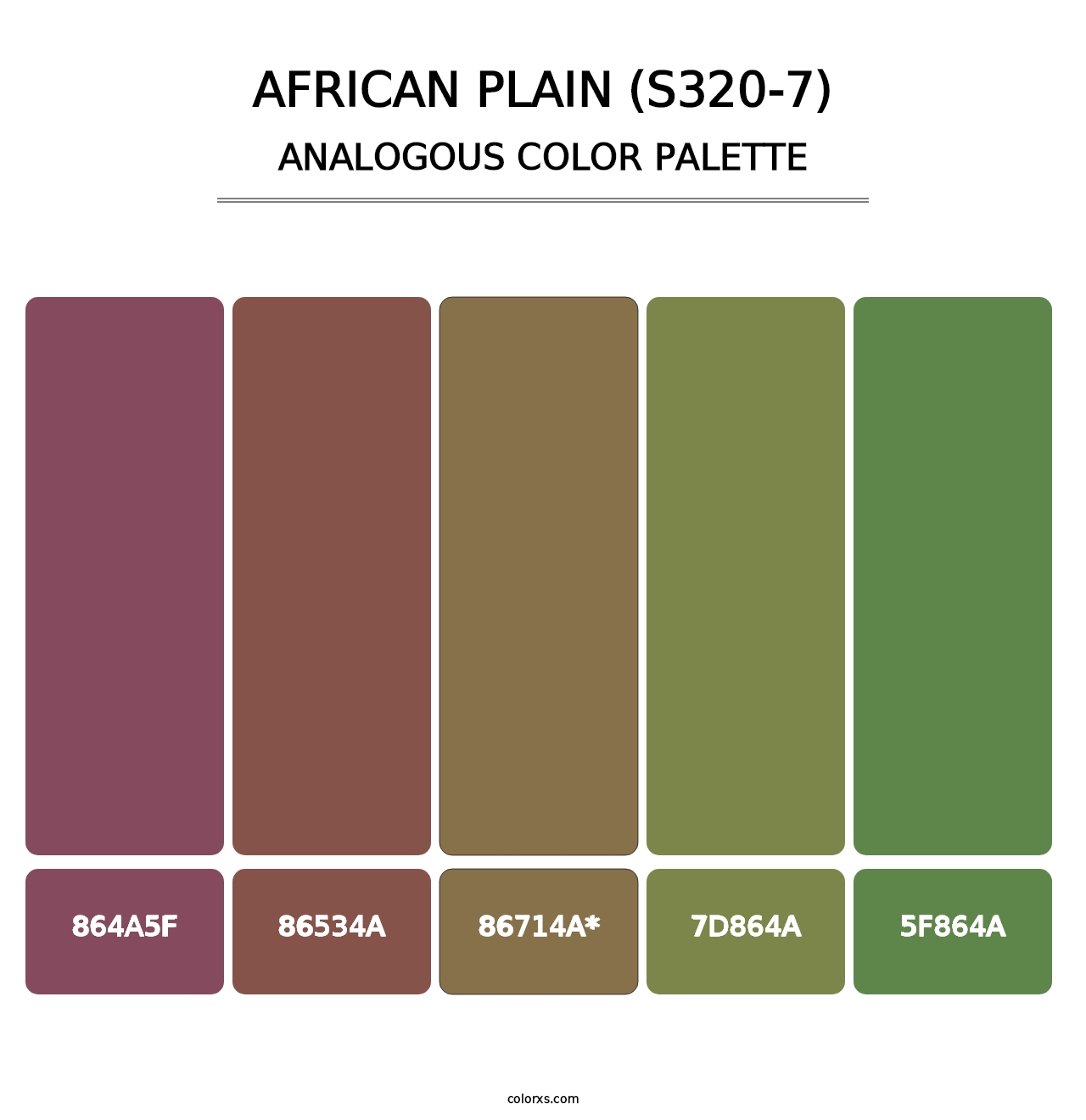 African Plain (S320-7) - Analogous Color Palette