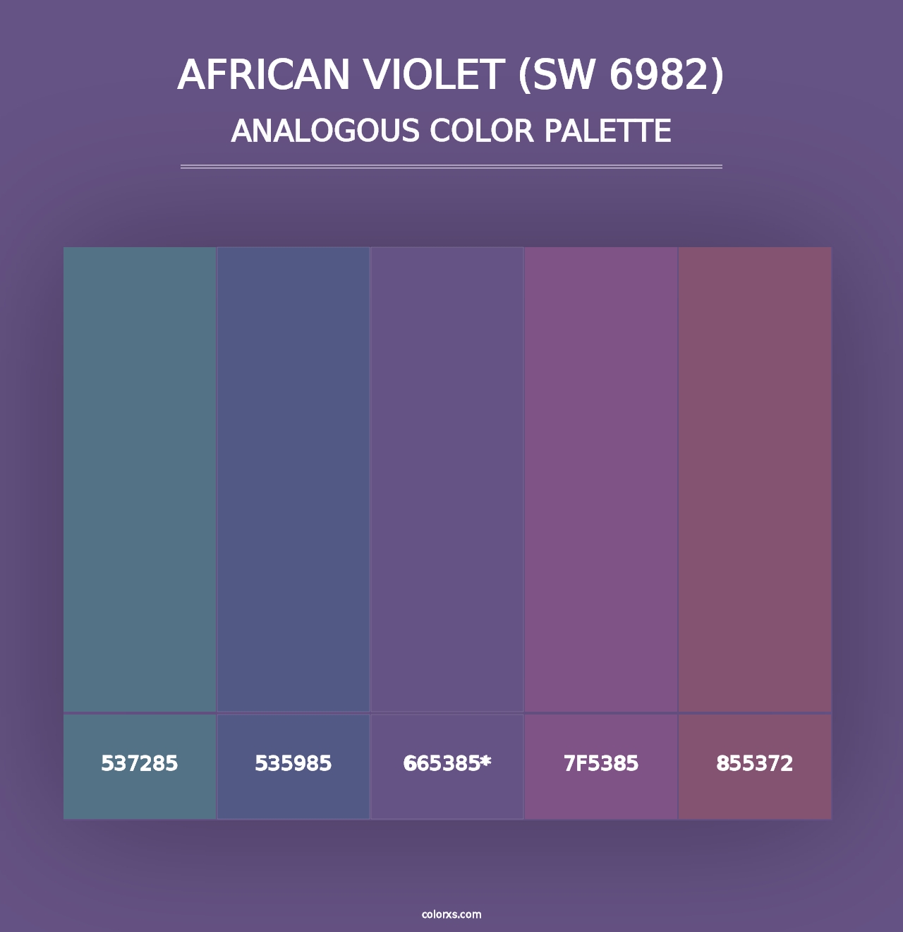 African Violet (SW 6982) - Analogous Color Palette