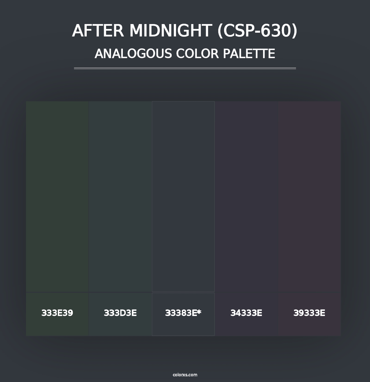 After Midnight (CSP-630) - Analogous Color Palette