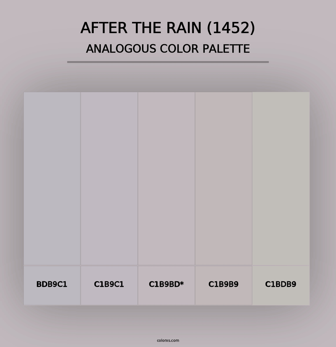 After the Rain (1452) - Analogous Color Palette