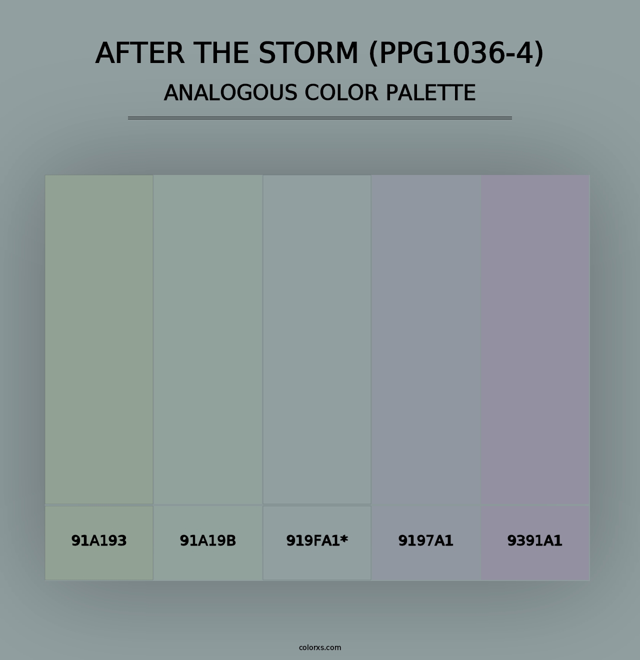 After The Storm (PPG1036-4) - Analogous Color Palette