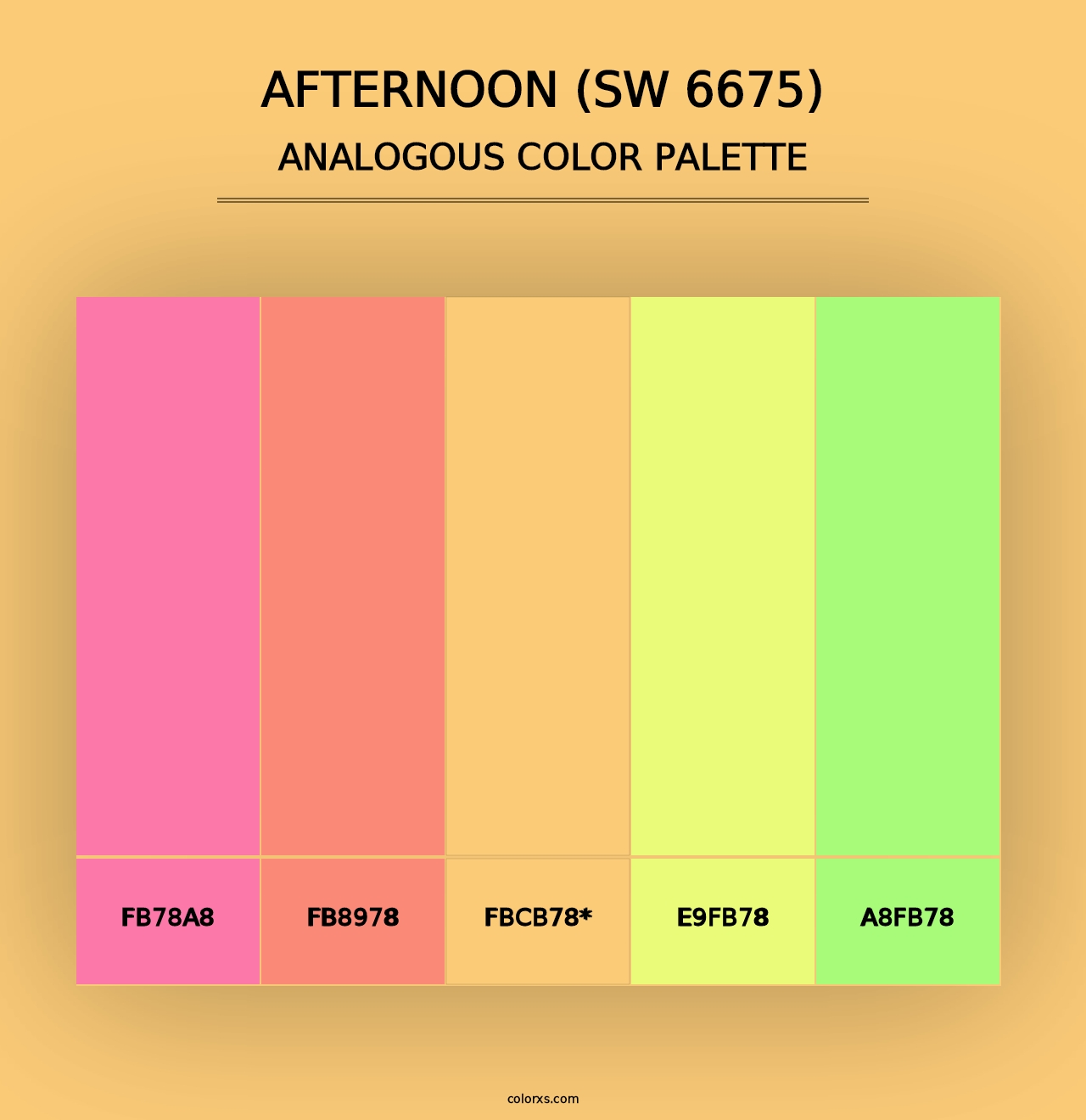 Afternoon (SW 6675) - Analogous Color Palette