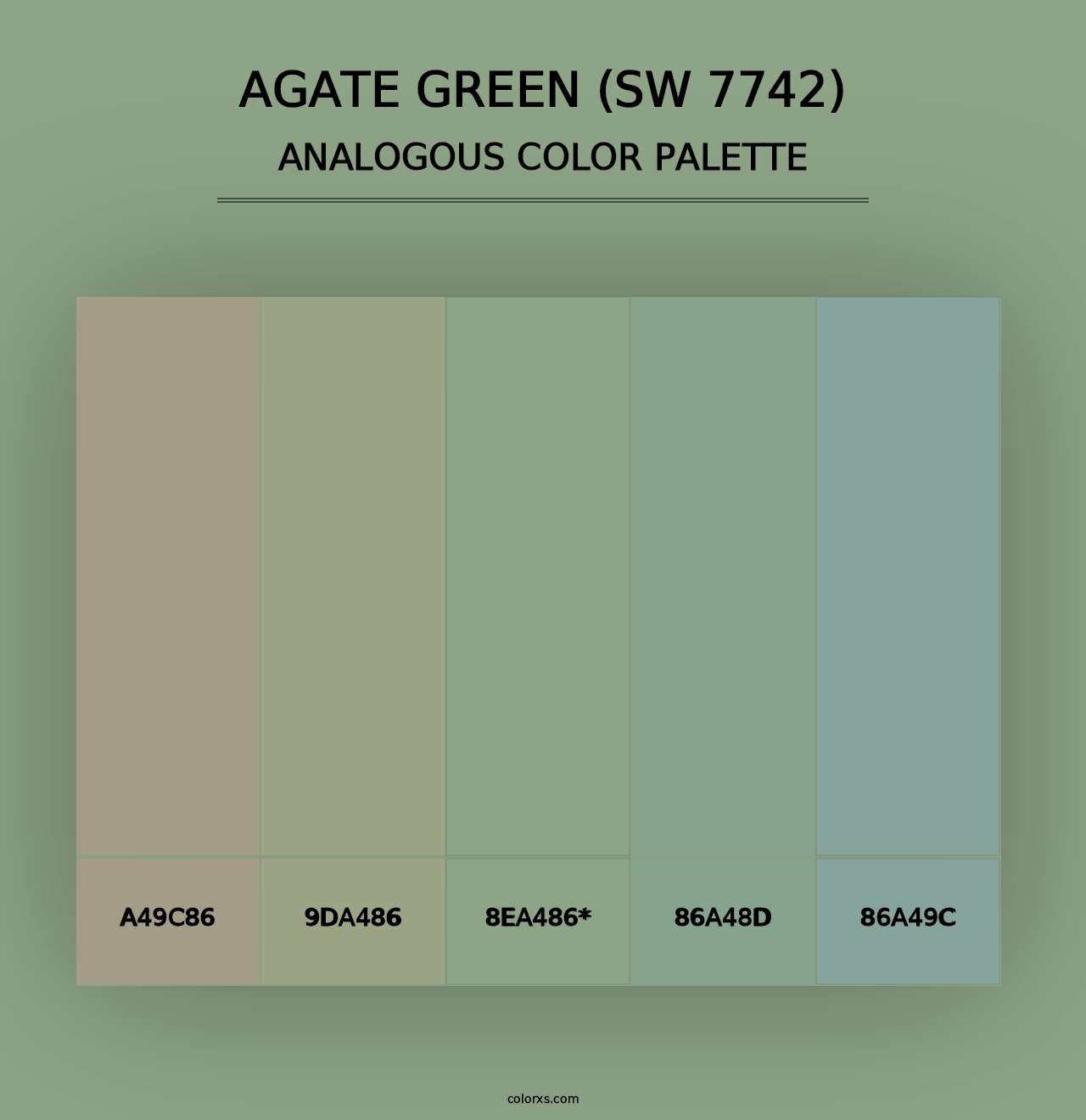 Agate Green (SW 7742) - Analogous Color Palette