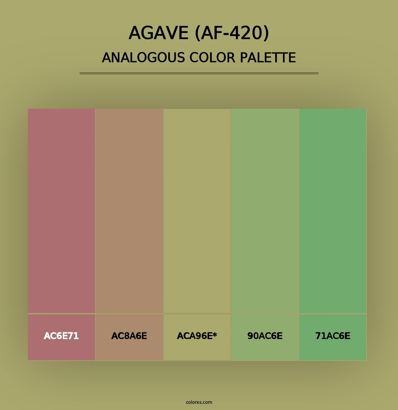 Agave (AF-420) - Analogous Color Palette