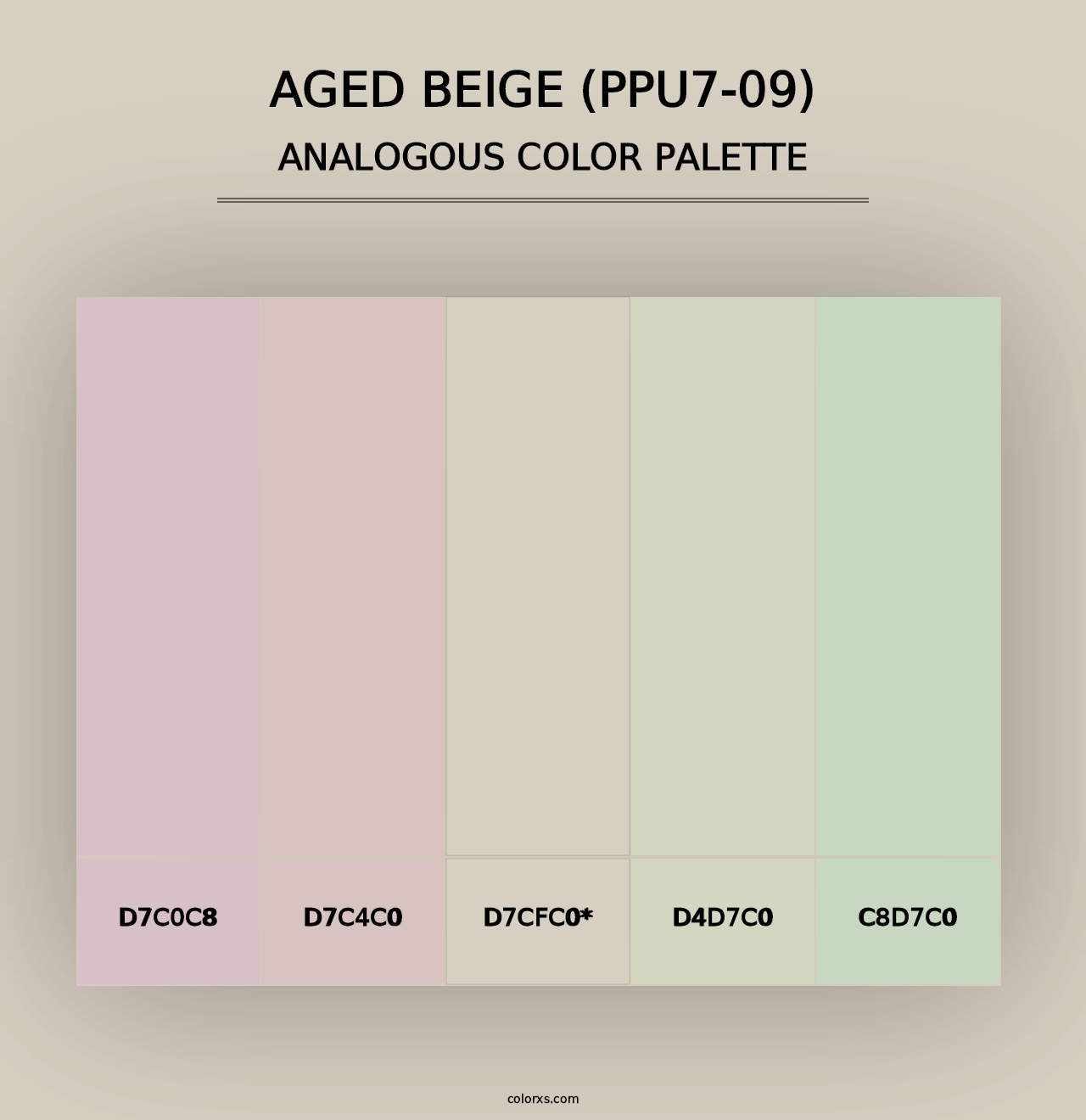 Aged Beige (PPU7-09) - Analogous Color Palette