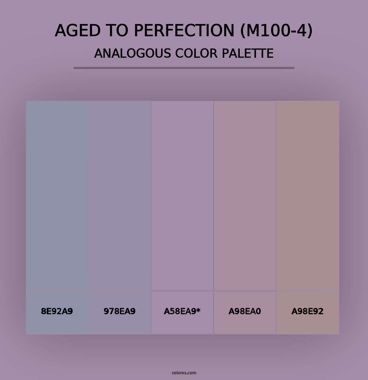 Aged To Perfection (M100-4) - Analogous Color Palette