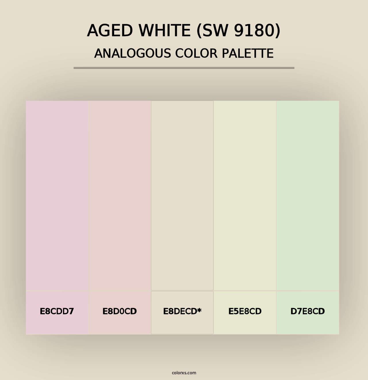 Aged White (SW 9180) - Analogous Color Palette