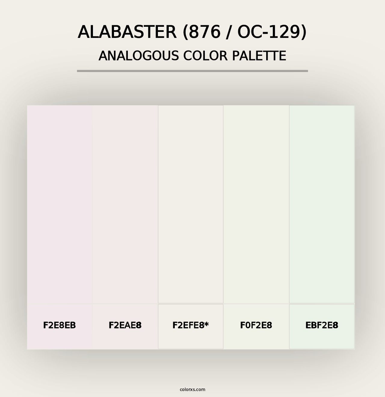 Alabaster (876 / OC-129) - Analogous Color Palette