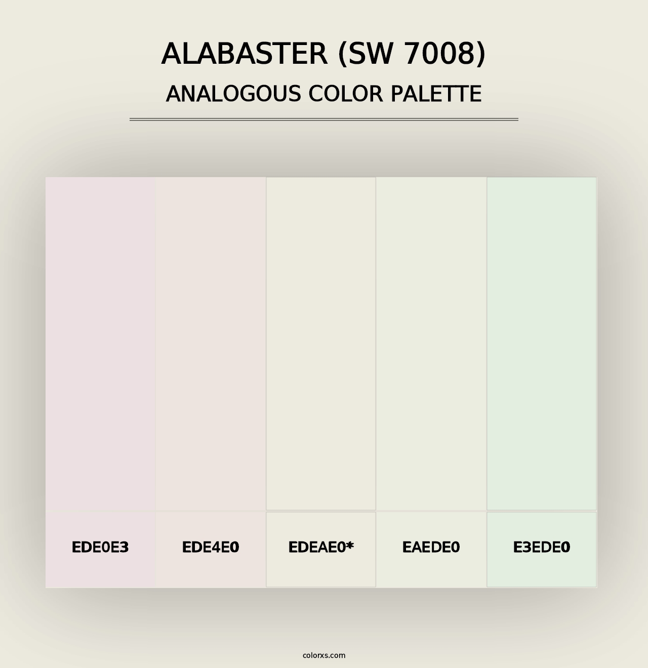 Alabaster (SW 7008) - Analogous Color Palette